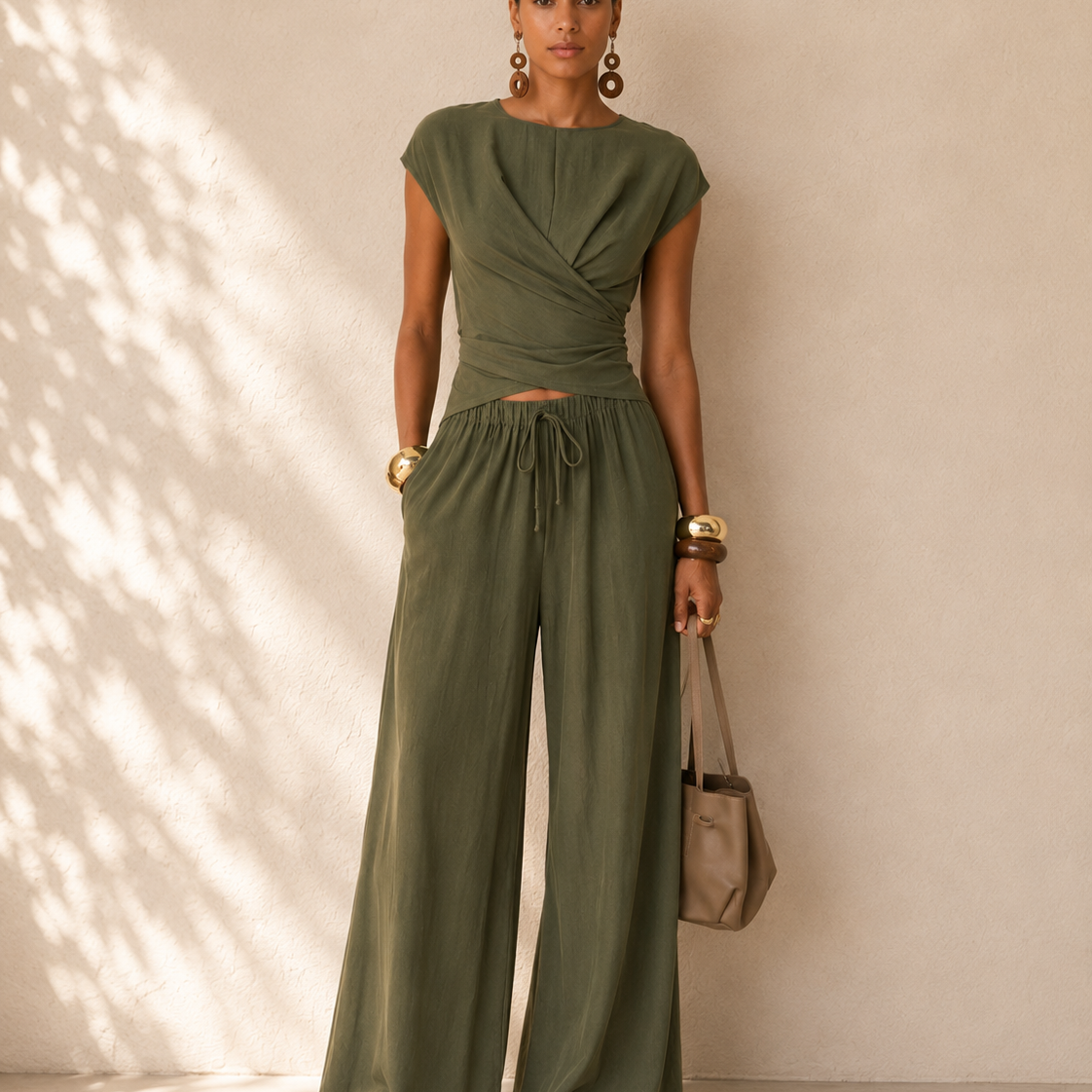 Effortless Elegance Wide Leg Two-Piece Set