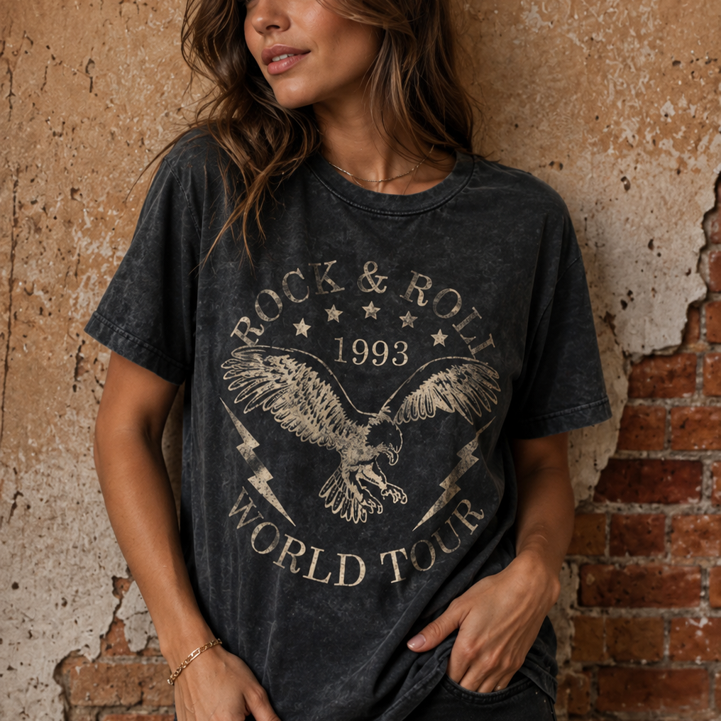 π¦
Rock & Roll World Tour Graphic Tee | Vintage Band Inspired