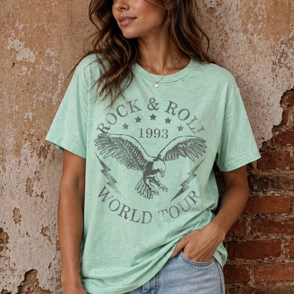 π¦
Rock & Roll World Tour Graphic Tee | Vintage Band Inspired