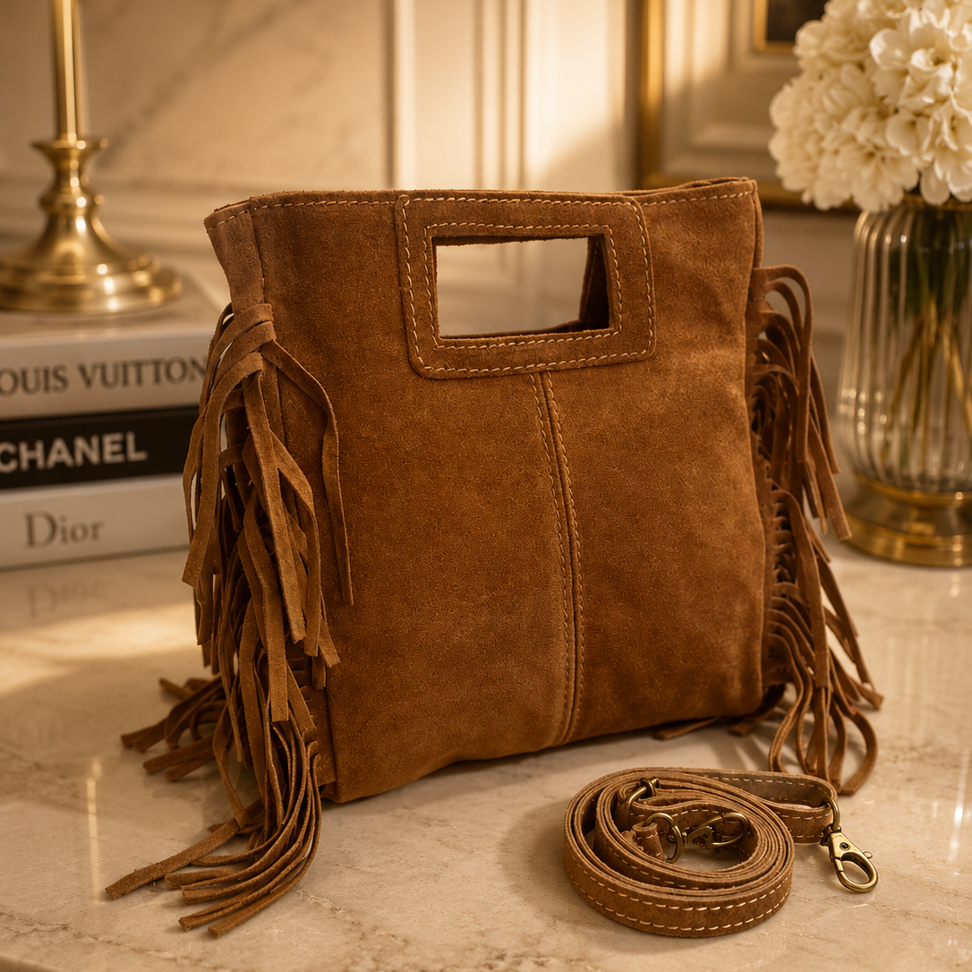 Lilly Large Fringe Suede Crossbody Bag | Pre-Order