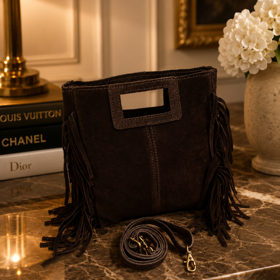 Lilly Large Fringe Suede Crossbody Bag | Pre-Order