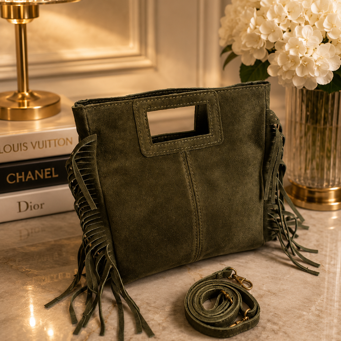 Lilly Large Fringe Suede Crossbody Bag | Pre-Order