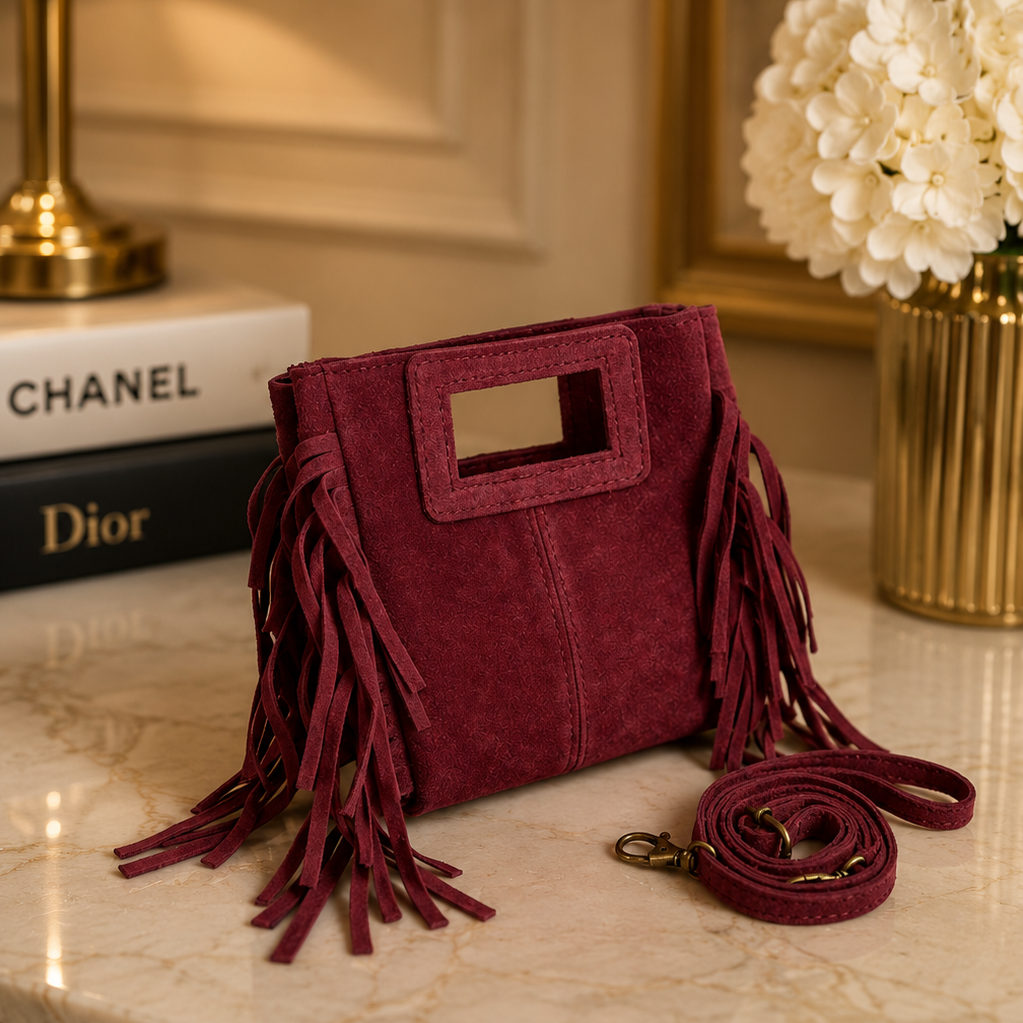 Lilly Fringe Suede Mini Bag