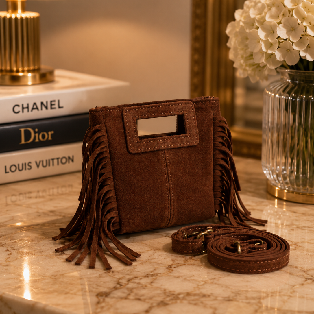 Lilly Fringe Suede Mini Bag