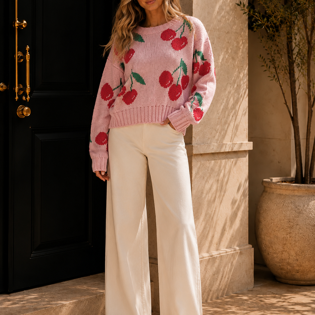 Cherry On Top Luxe Ribbed Sweater