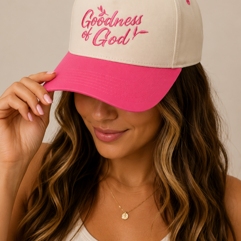 Goodness of God Embroidered Two-Tone Trucker Hat