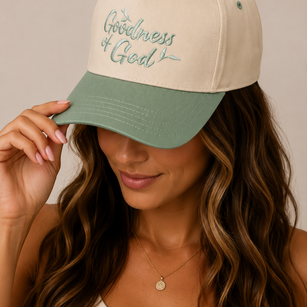 Goodness of God Embroidered Two-Tone Trucker Hat