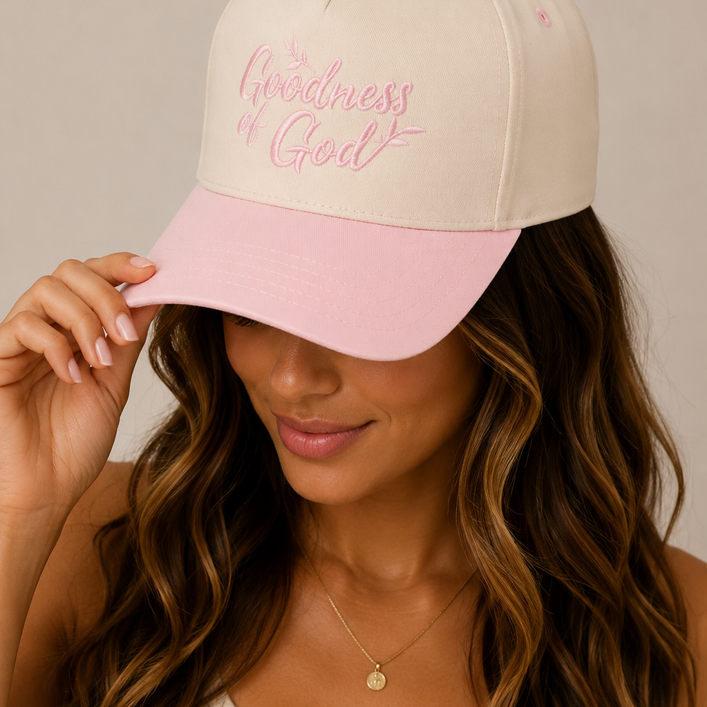 Goodness of God Embroidered Two-Tone Trucker Hat