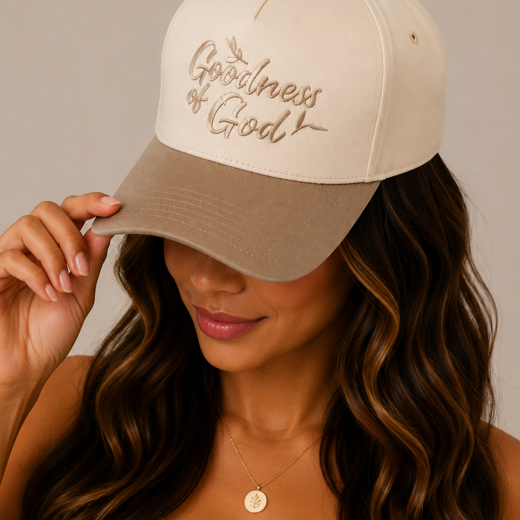 Goodness of God Embroidered Two-Tone Trucker Hat