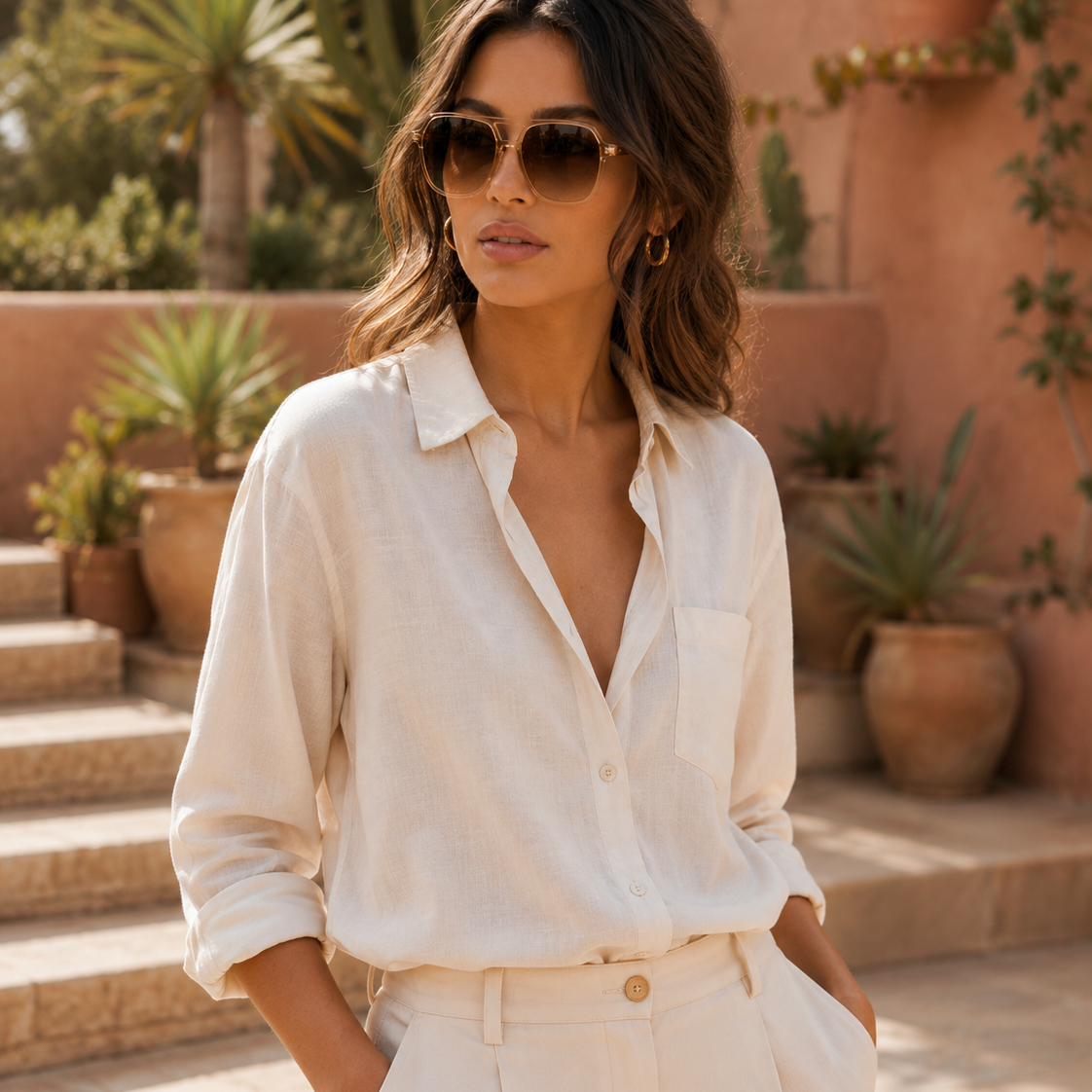 Desert Drive Tortoise Square Sunglasses