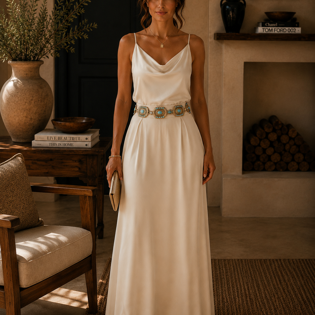 Turquoise Mesa Concho Chain Belt