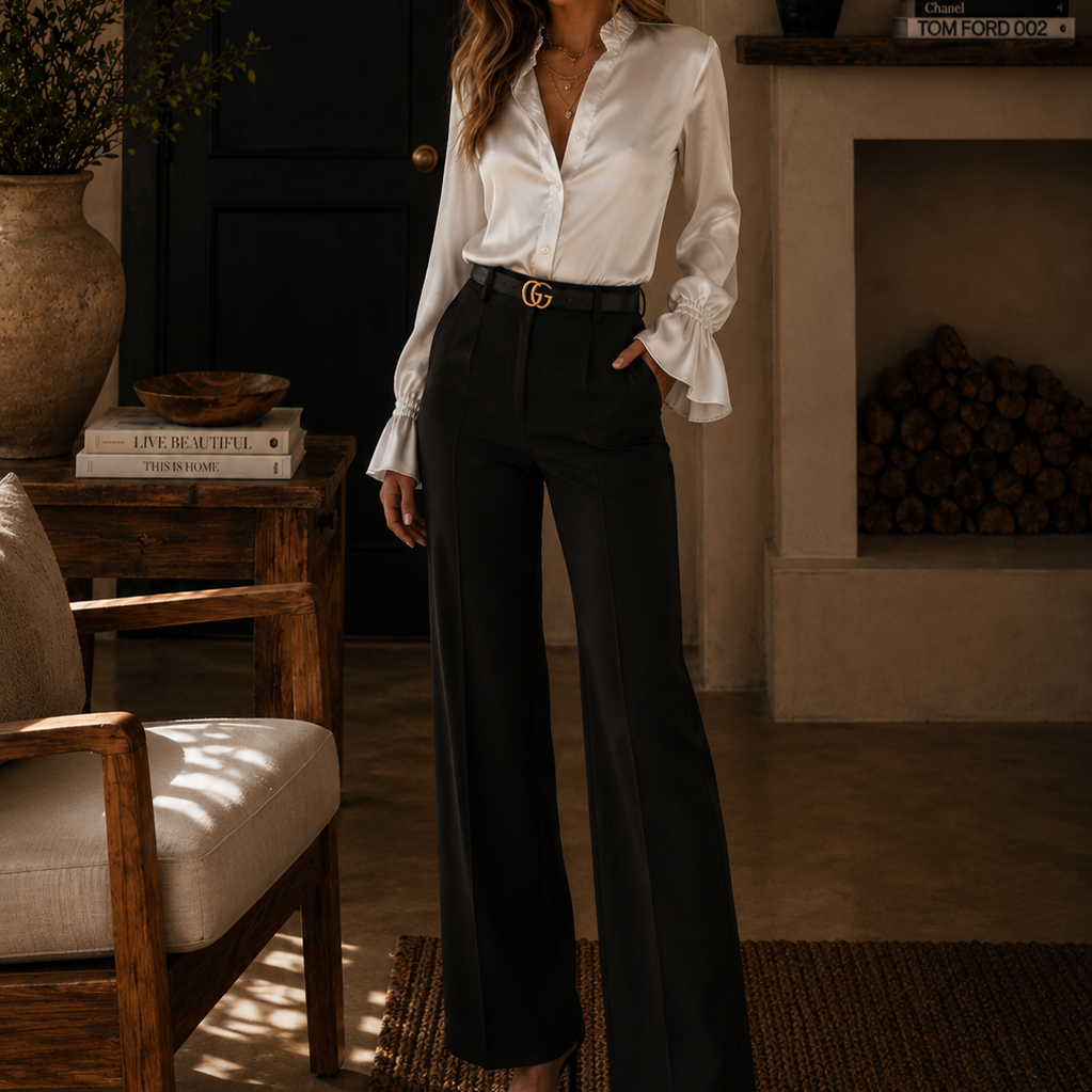 Luxe Satin Glow Blouse