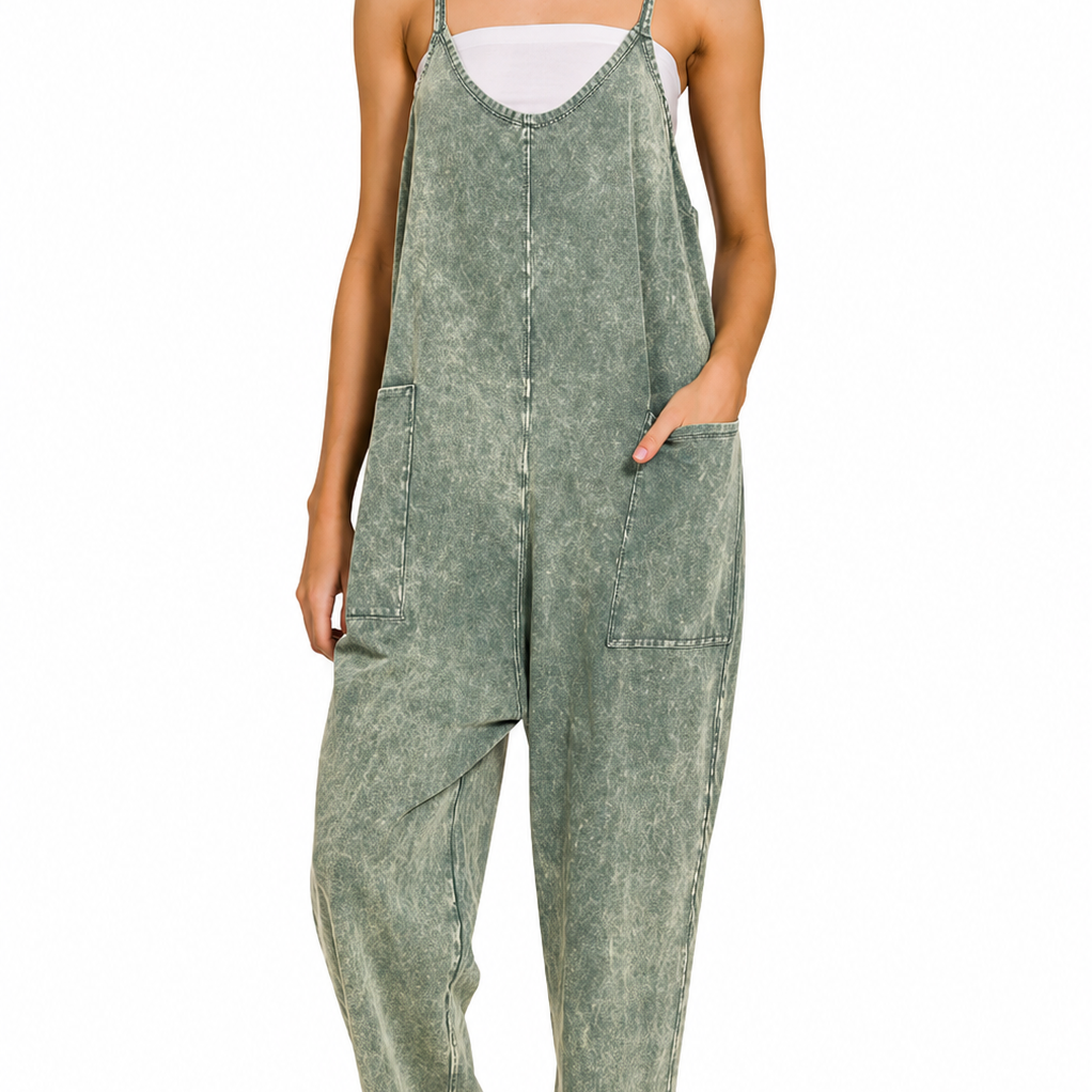 Gold Coast Mineral Washed Jumpsuit Overalls