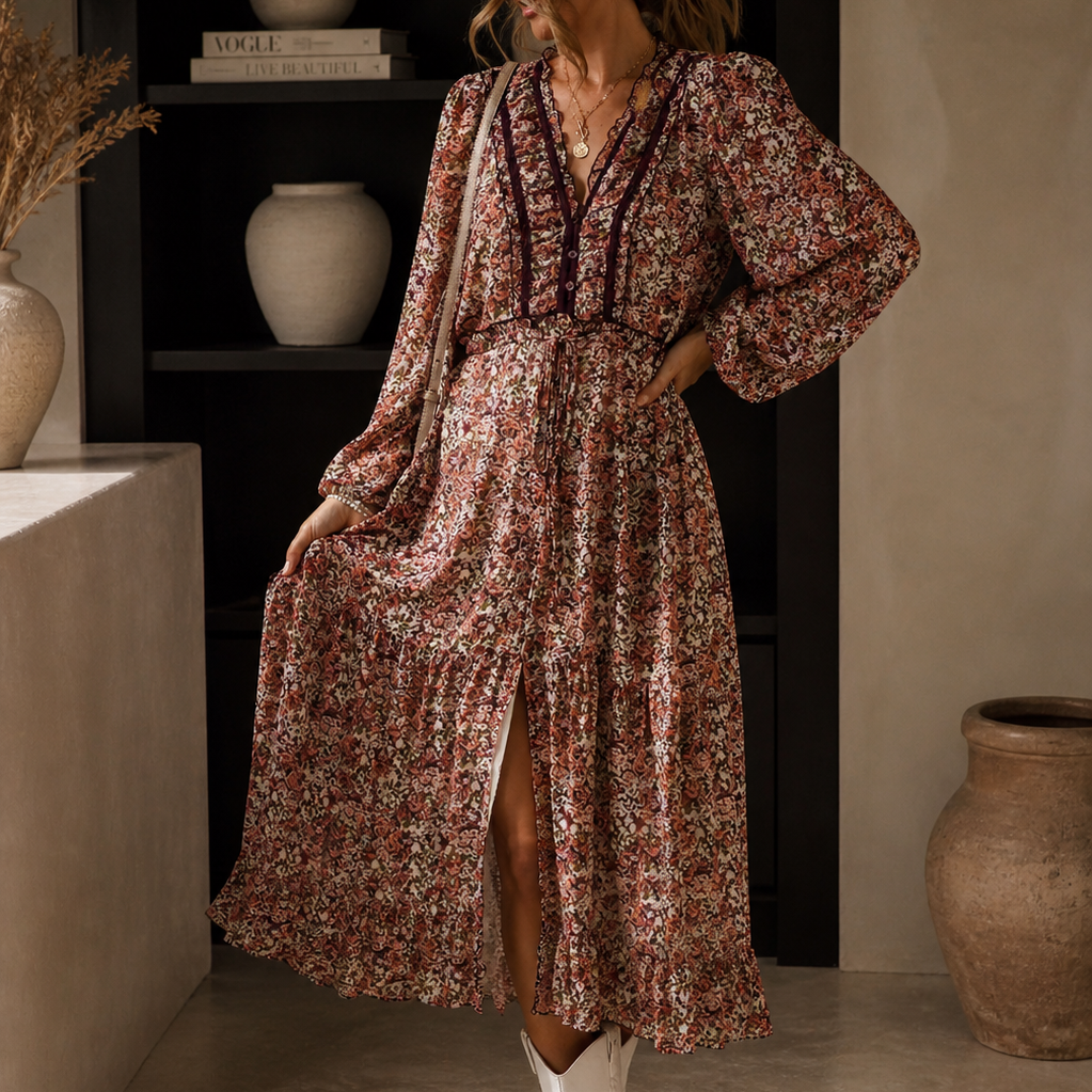 Sienna Wildflower Tiered Midi Dress
