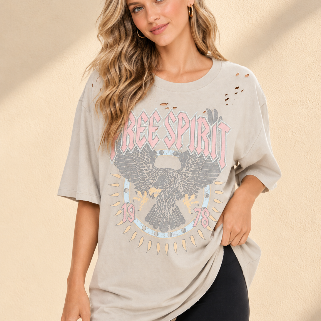 Pastel Free Spirit Graphic Tee