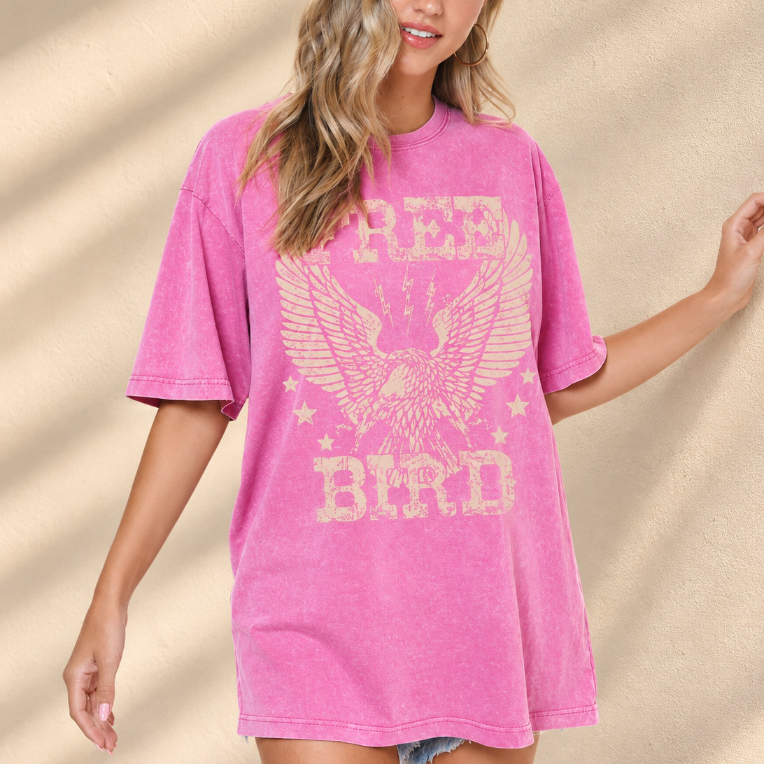 Free Bird Eagle Vintage Graphic Boyfriend Tee