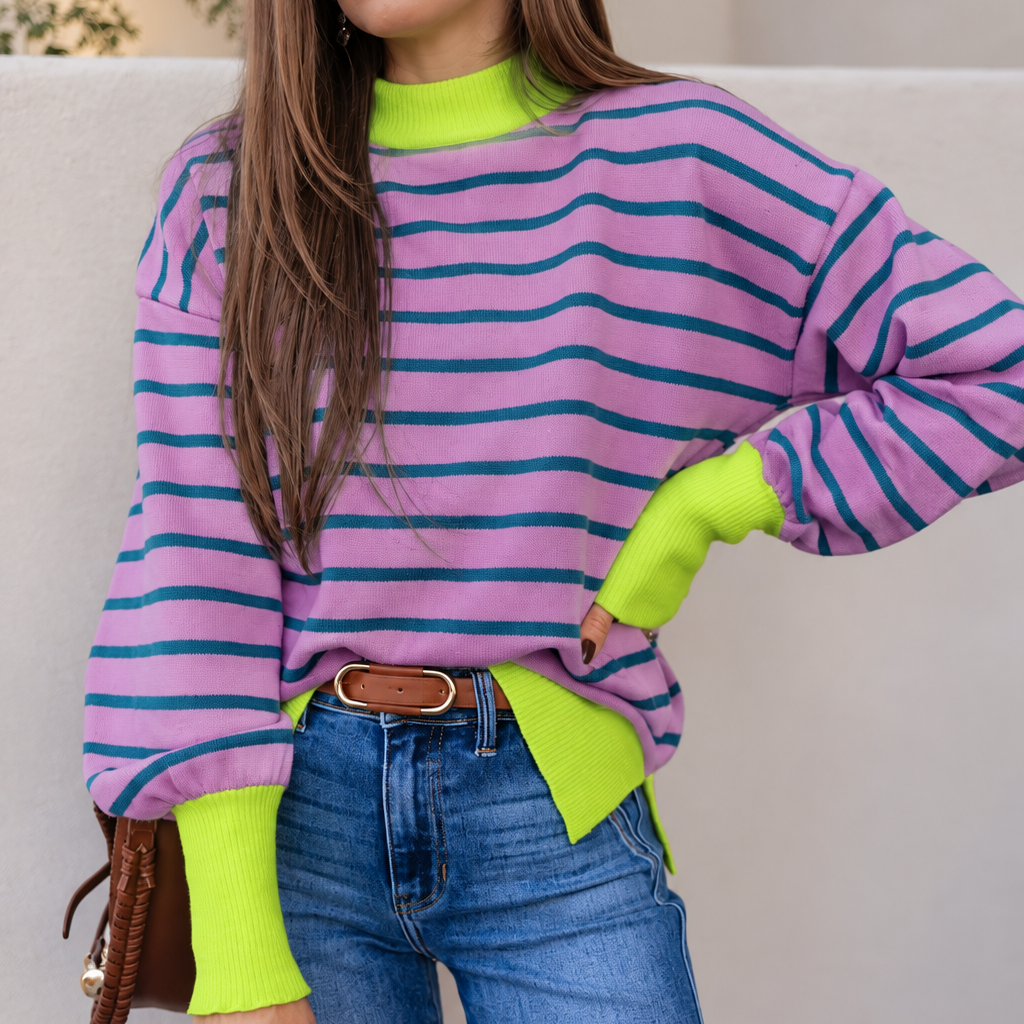 Luxe Comfort Stripe Sweater