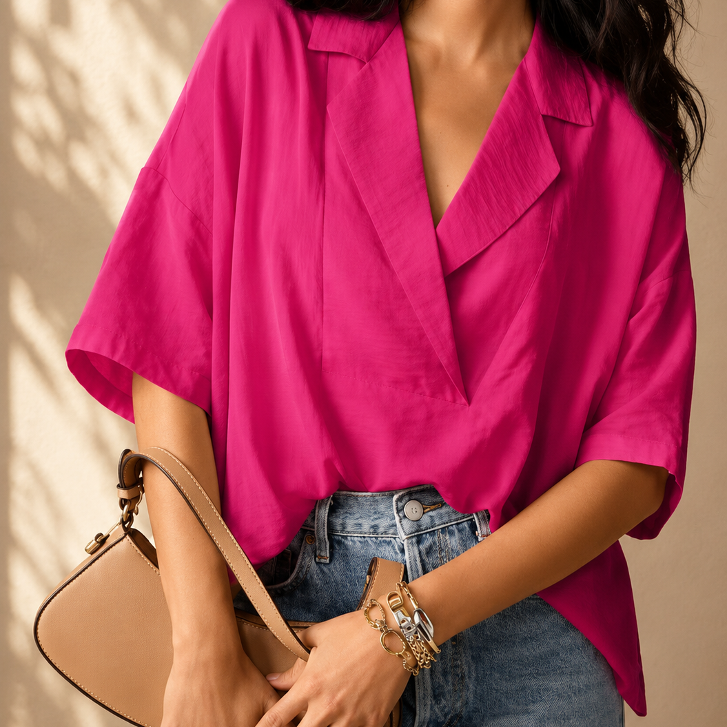 Boardwalk Breeze Collared Blouse