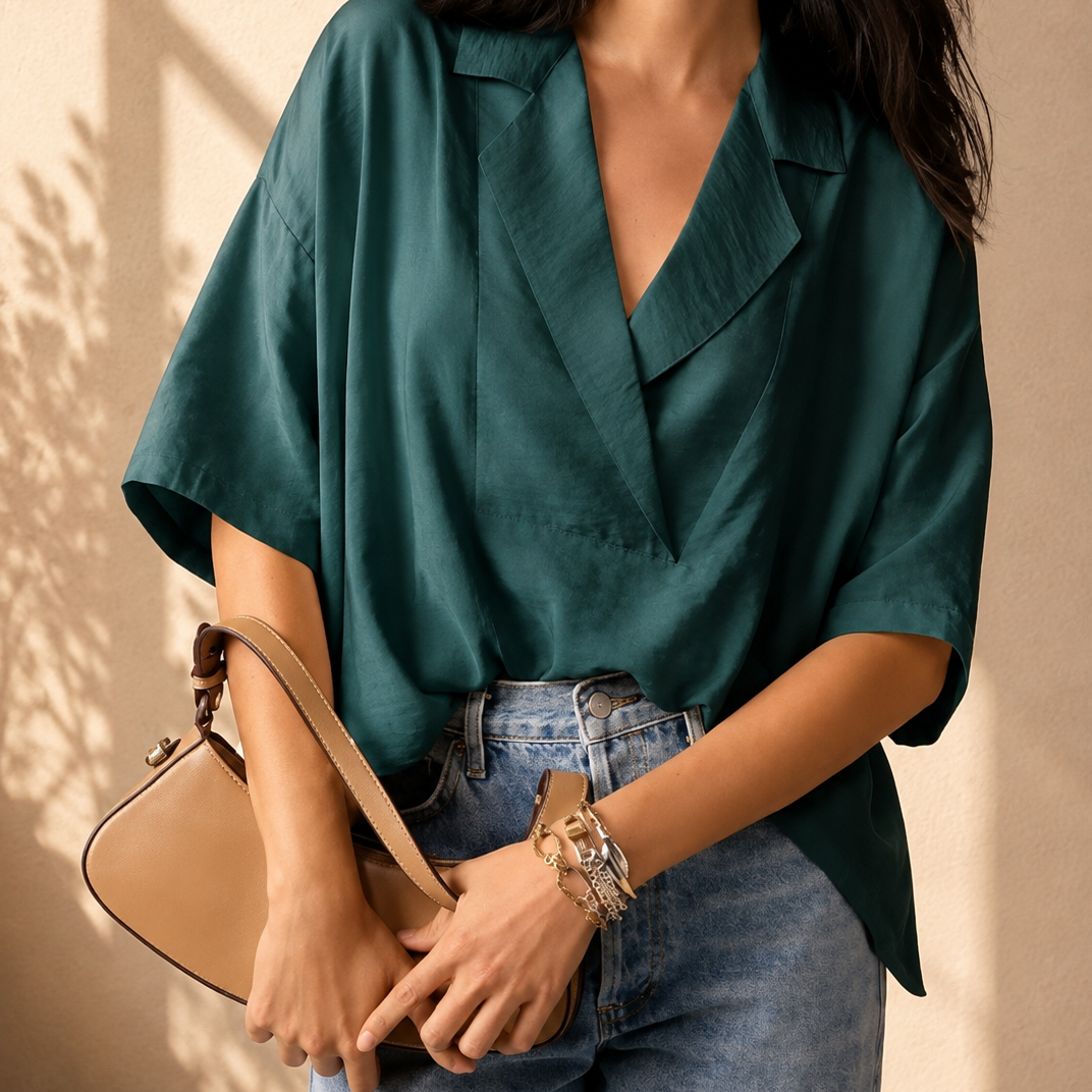 Boardwalk Breeze Collared Blouse