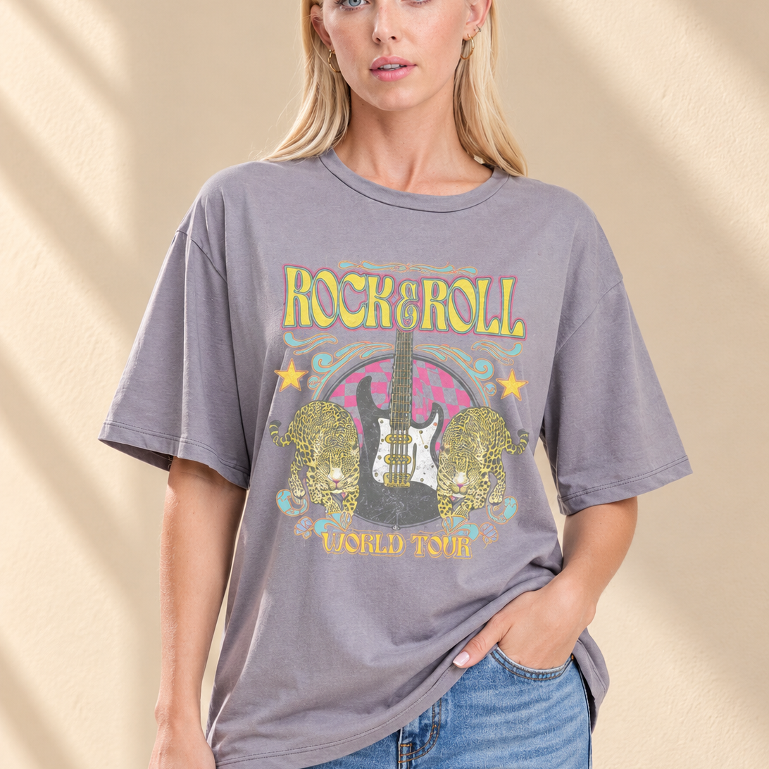 Rock N Roll Worldtour Vintage Graphic Top