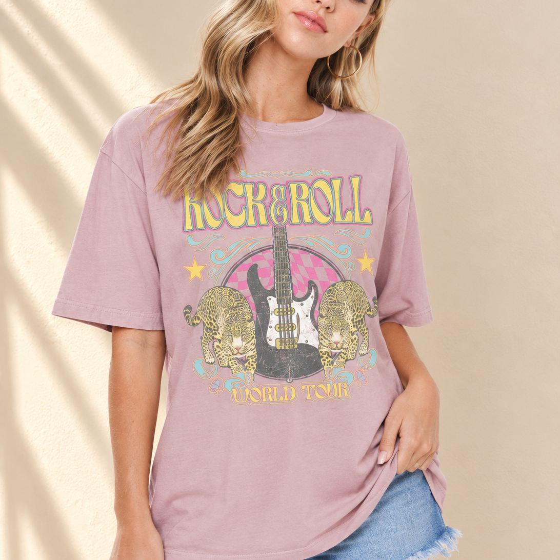 Rock N Roll Worldtour Vintage Graphic Top