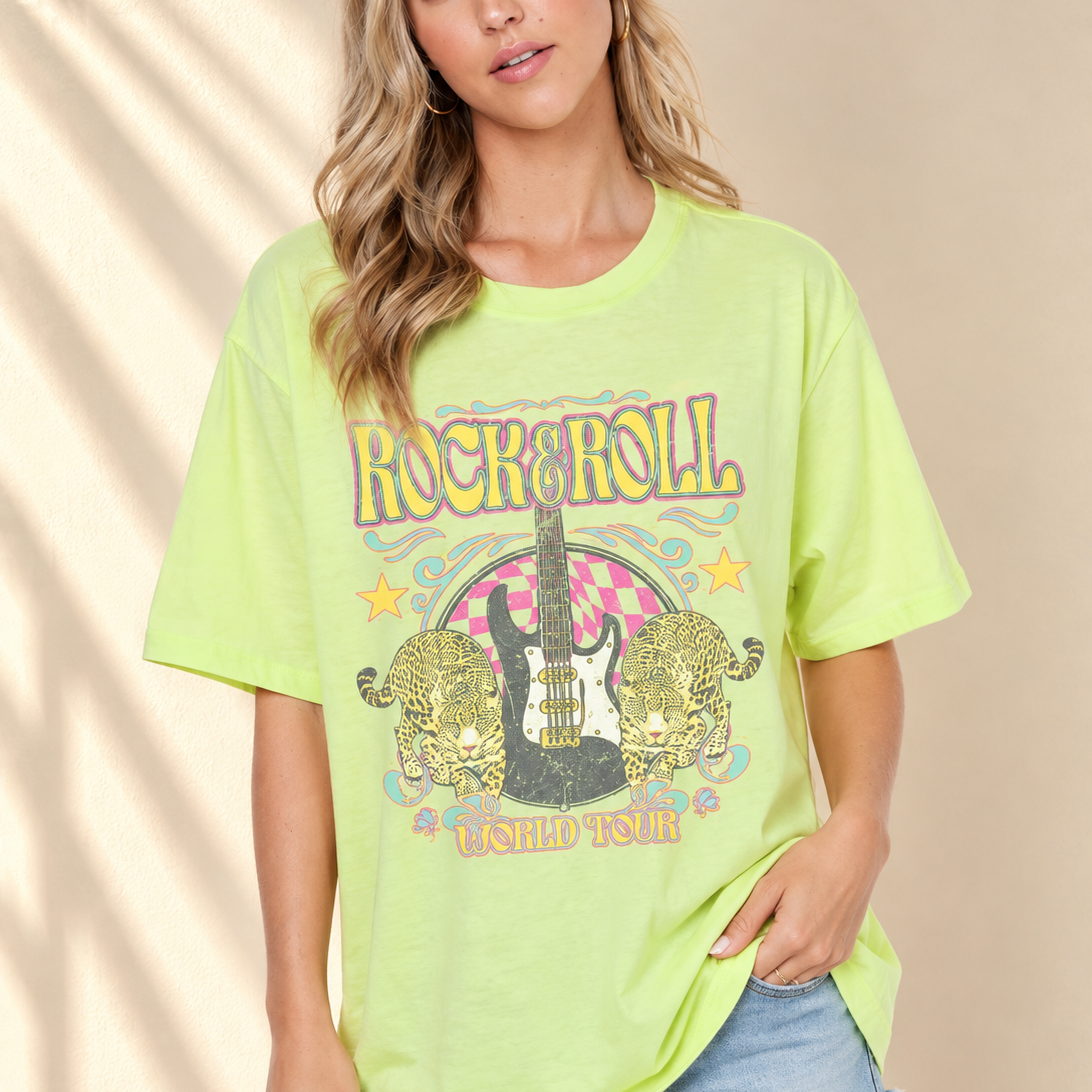 Rock N Roll Worldtour Vintage Graphic Top