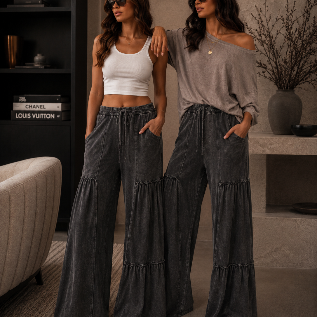 Cloud Drift Tiered Lounge Pants