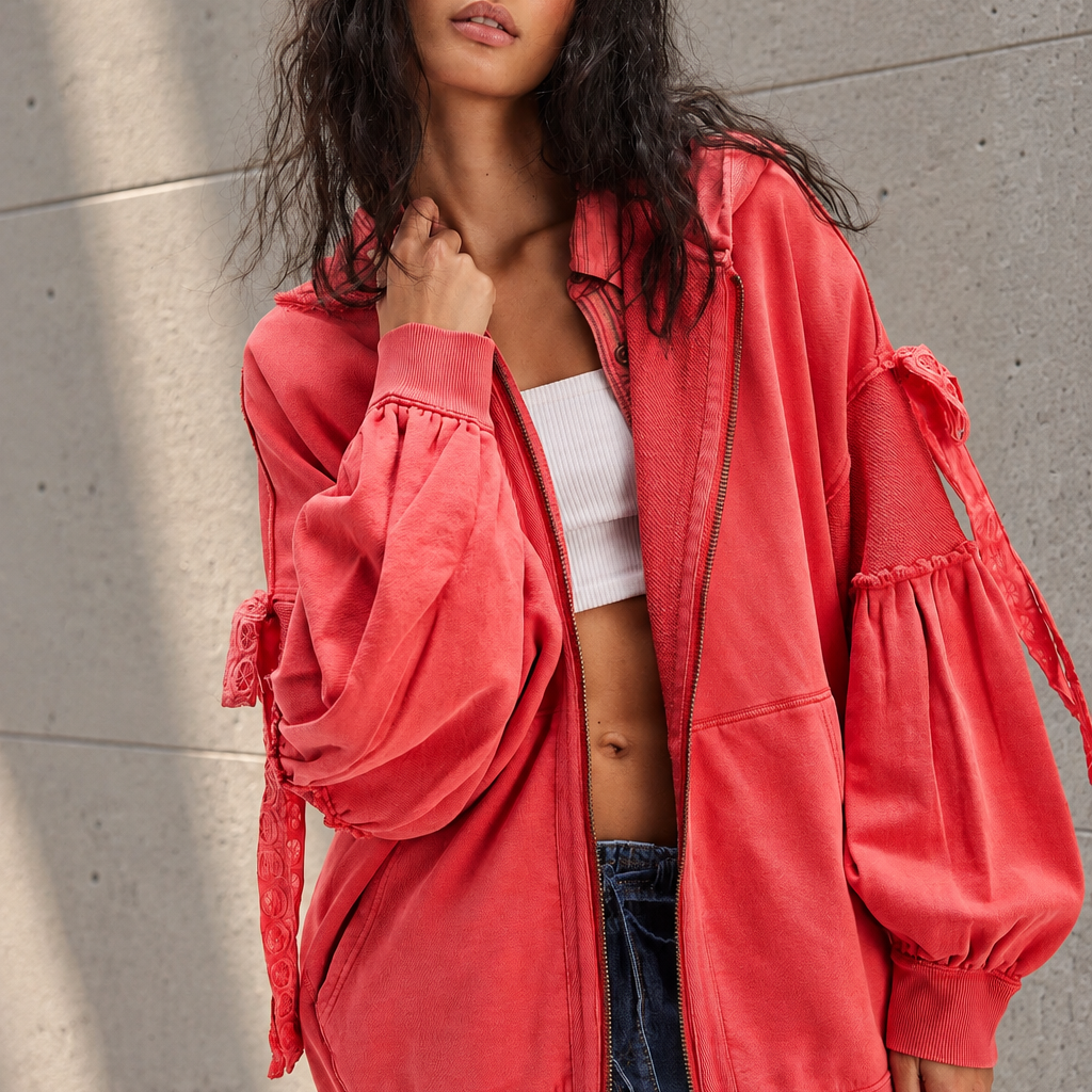 Coral Hoodie Street-Style Portrait.png