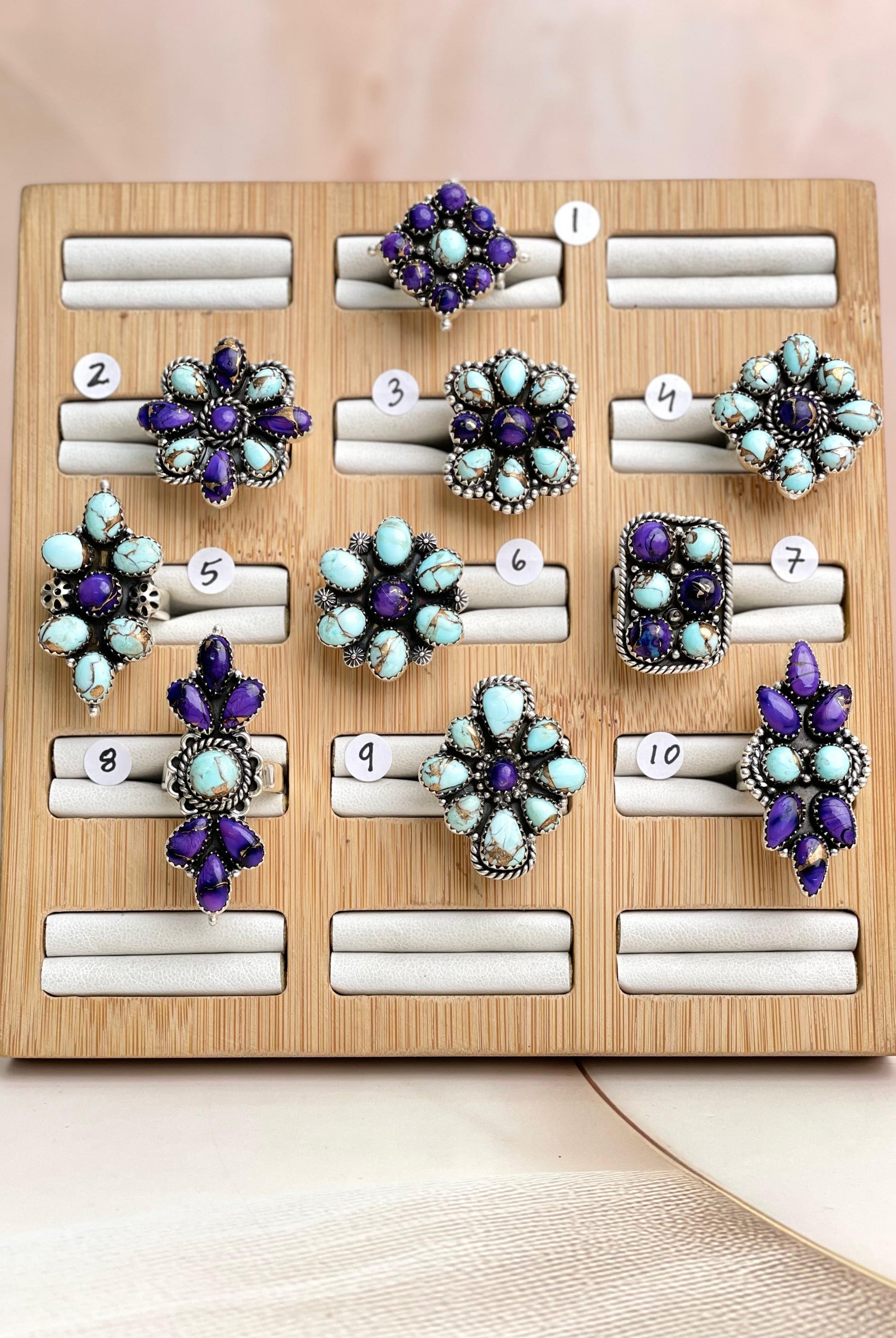 Perfect Touch Multi Dahlia Ring Clusters-Rings-Krush Kandy, Women's Online Fashion Boutique Located in Phoenix, Arizona (Scottsdale Area)