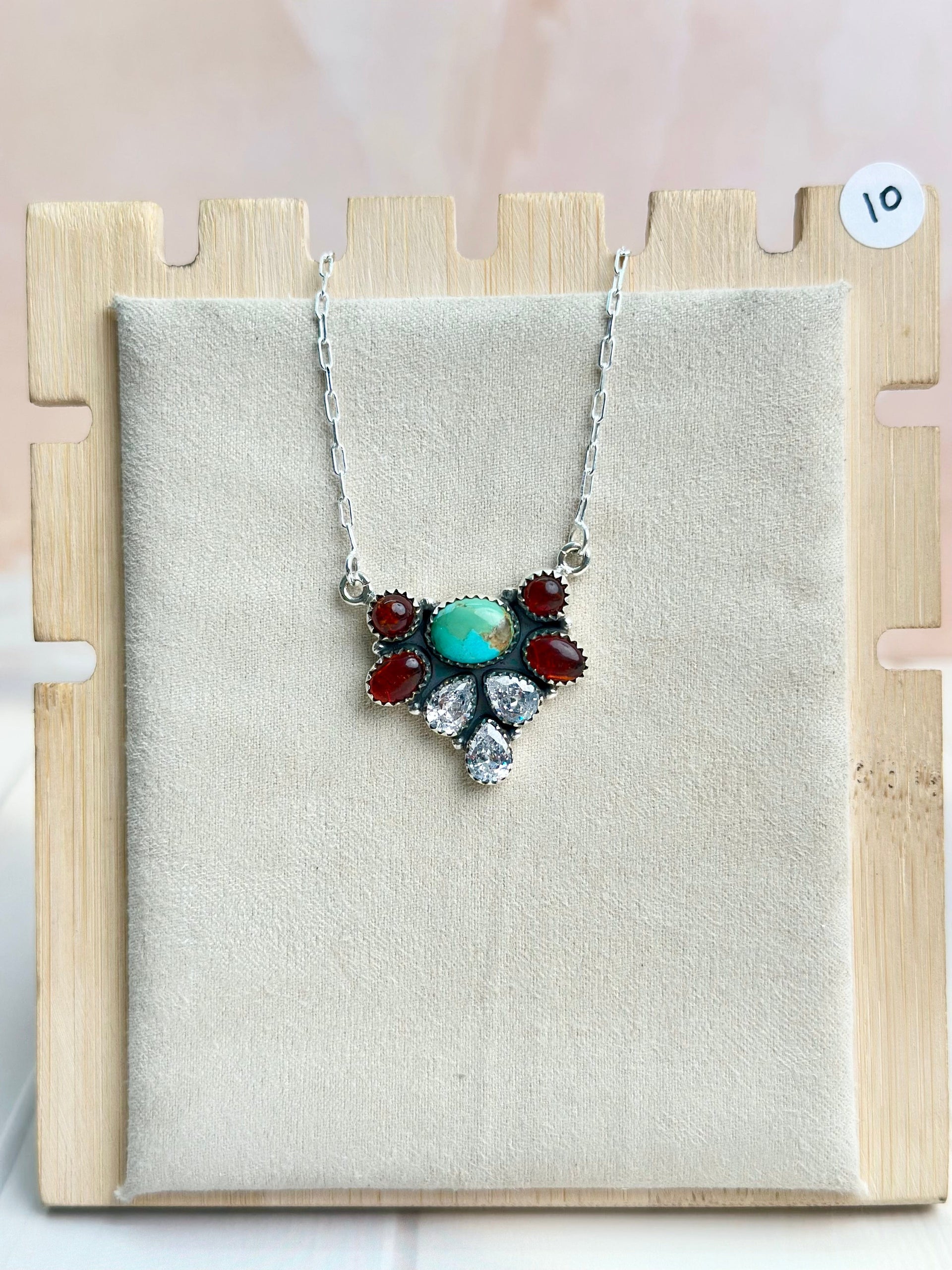 Amber, Turquoise & Crystal Necklaces-Necklaces-Krush Kandy, Women's Online Fashion Boutique Located in Phoenix, Arizona (Scottsdale Area)