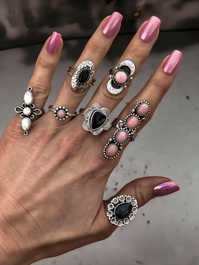 Lunar Crescent Sterling Silver Ring-Crawler Rings-Krush Kandy, Women's Online Fashion Boutique Located in Phoenix, Arizona (Scottsdale Area)