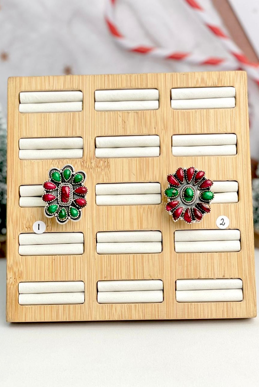 Perfect Holiday Dahlia Stone Cluster Ring-Rings-Krush Kandy, Women's Online Fashion Boutique Located in Phoenix, Arizona (Scottsdale Area)