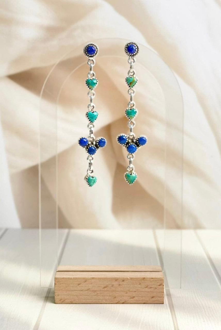 Boho Long Heart Dangle Earrings-Earrings-Krush Kandy, Women's Online Fashion Boutique Located in Phoenix, Arizona (Scottsdale Area)