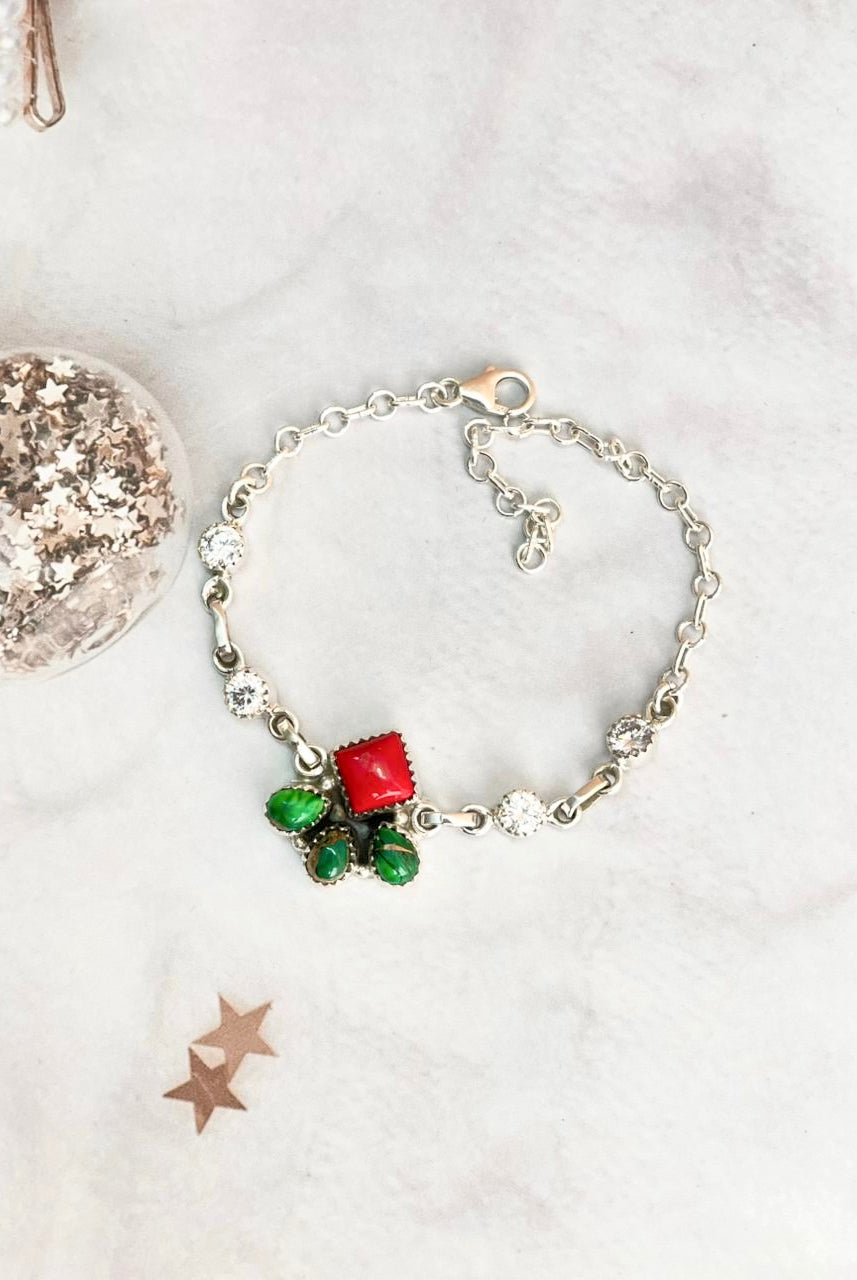 Christmas in Kandyland CZ & Cluster Bracelet-Bracelets-Krush Kandy, Women's Online Fashion Boutique Located in Phoenix, Arizona (Scottsdale Area)