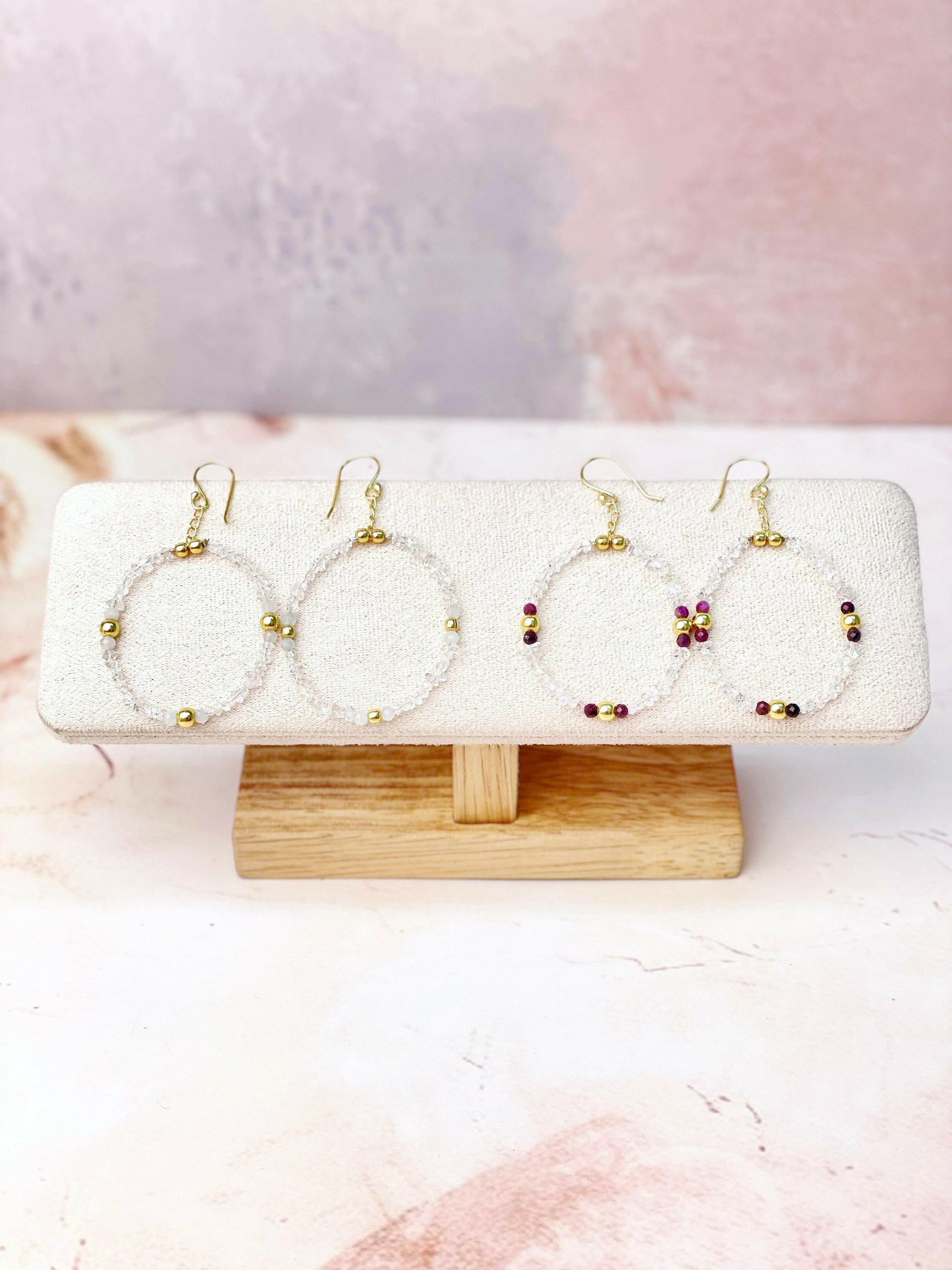 Herkimer Bling Multi Gem Oval Earrings-Earrings-Krush Kandy, Women's Online Fashion Boutique Located in Phoenix, Arizona (Scottsdale Area)