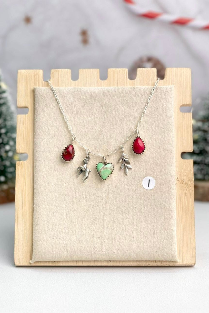 Holiday Cheer Charm Necklaces-Necklaces-Krush Kandy, Women's Online Fashion Boutique Located in Phoenix, Arizona (Scottsdale Area)