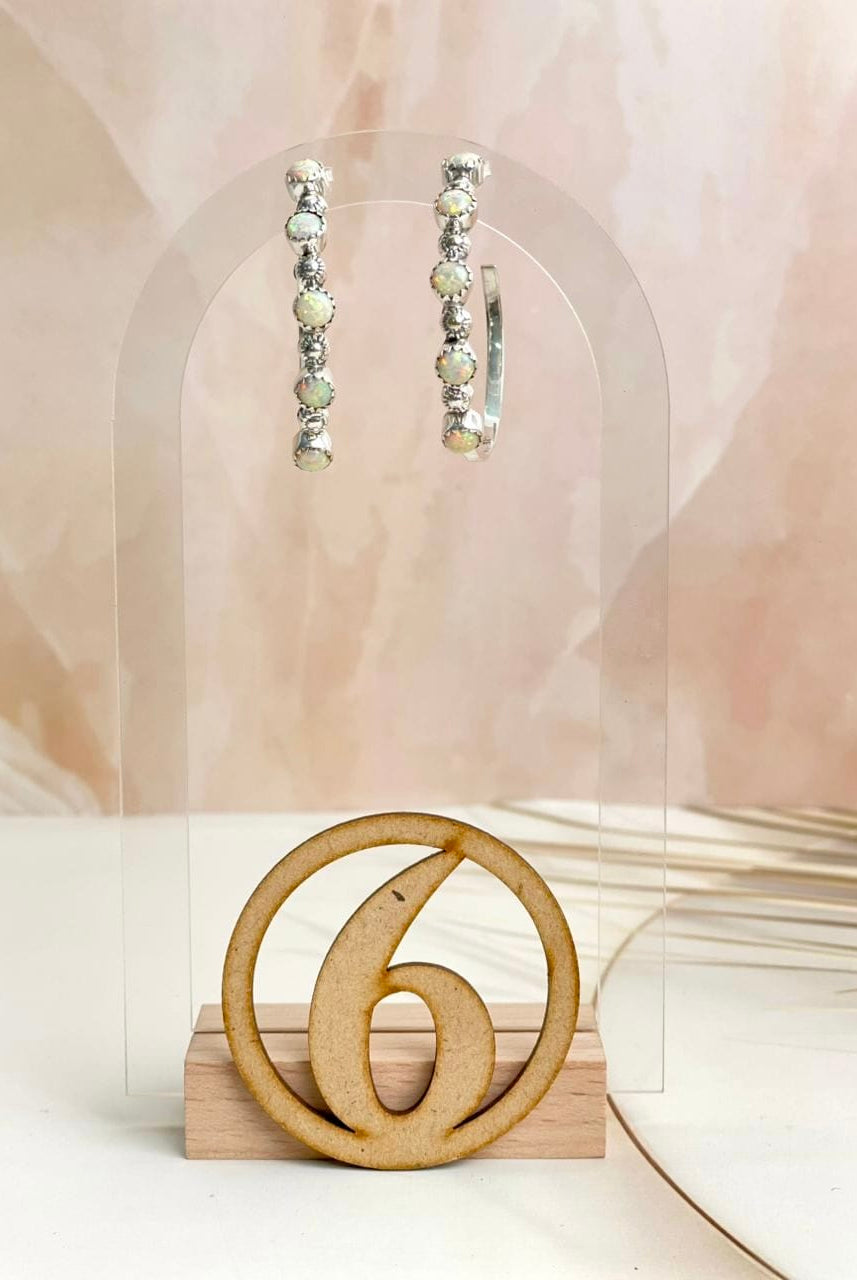 Multi Opal Hoop Earrings sno 18-Earrings-Krush Kandy, Women's Online Fashion Boutique Located in Phoenix, Arizona (Scottsdale Area)