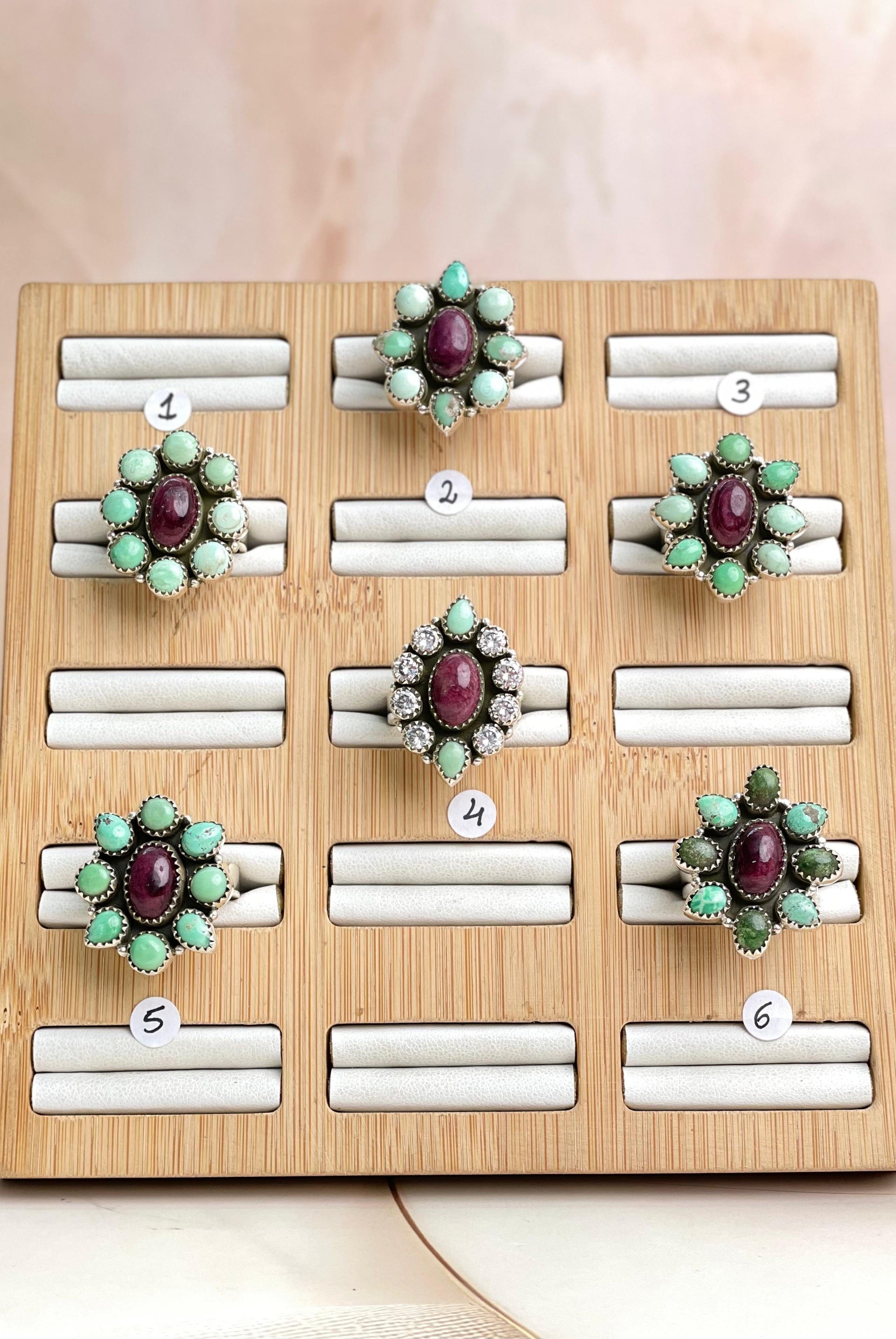 Purple Oyster & Varascite Cluster Rings-Rings-Krush Kandy, Women's Online Fashion Boutique Located in Phoenix, Arizona (Scottsdale Area)