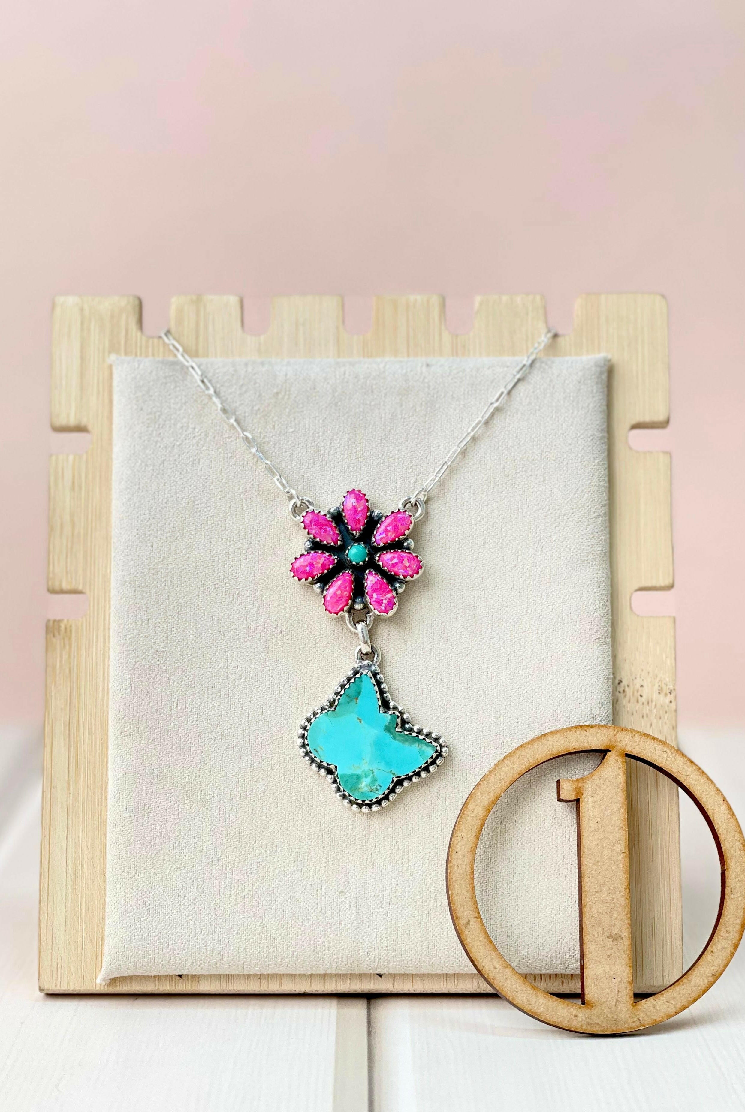 Butterfly in the Bloom Chain Pendants-Pendant Necklaces-Krush Kandy, Women's Online Fashion Boutique Located in Phoenix, Arizona (Scottsdale Area)