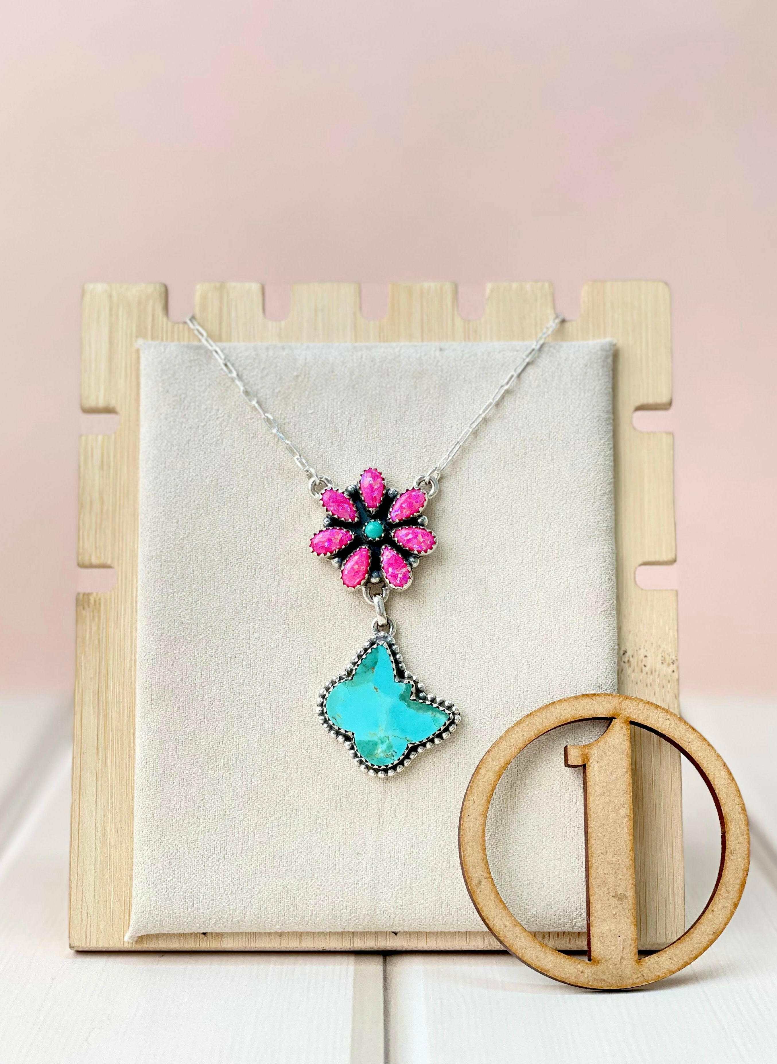 Butterfly in the Bloom Chain Pendants-Pendant Necklaces-Krush Kandy, Women's Online Fashion Boutique Located in Phoenix, Arizona (Scottsdale Area)