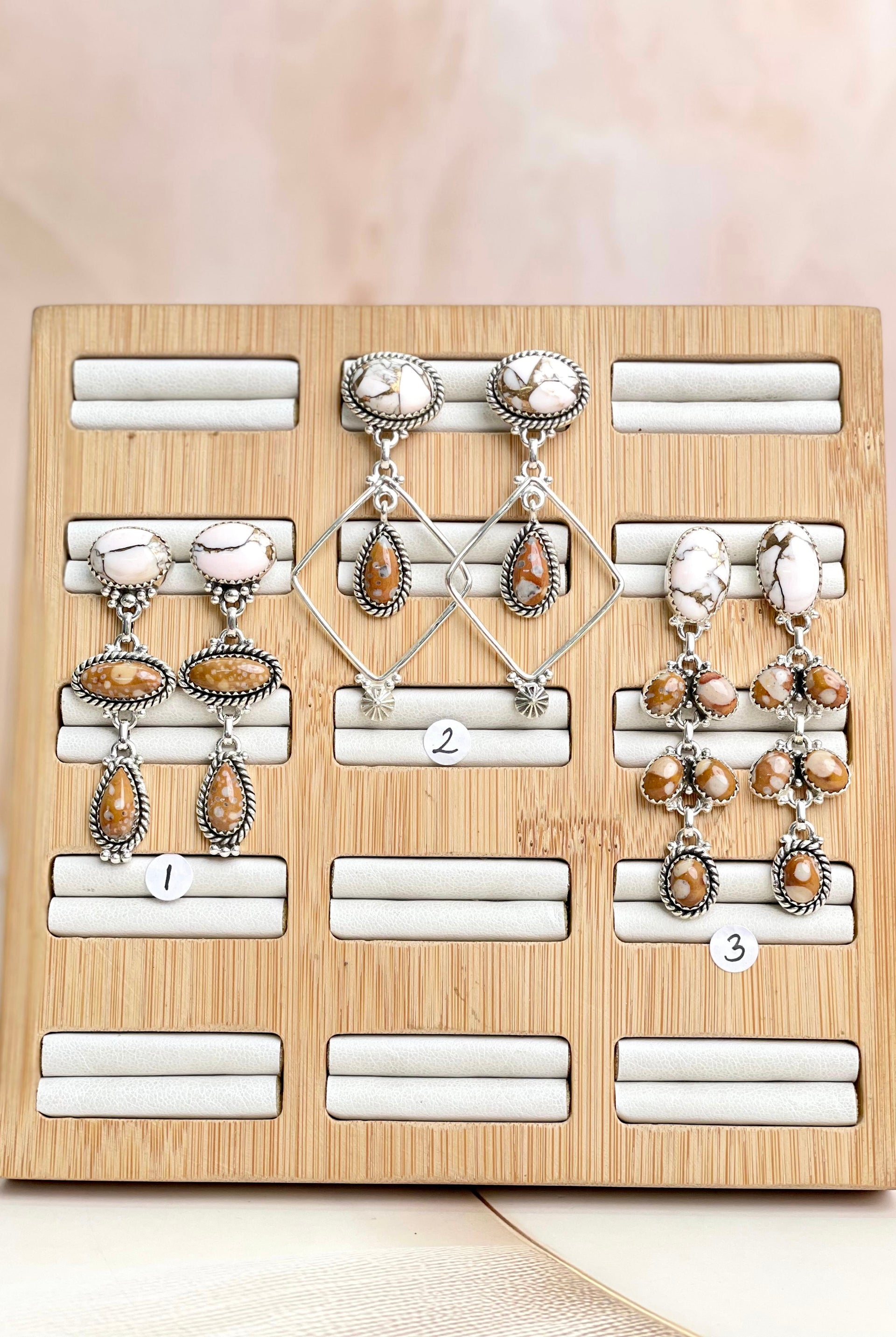 Angel Dahlia & Deer Fawn Earrings no4-Earrings-Krush Kandy, Women's Online Fashion Boutique Located in Phoenix, Arizona (Scottsdale Area)