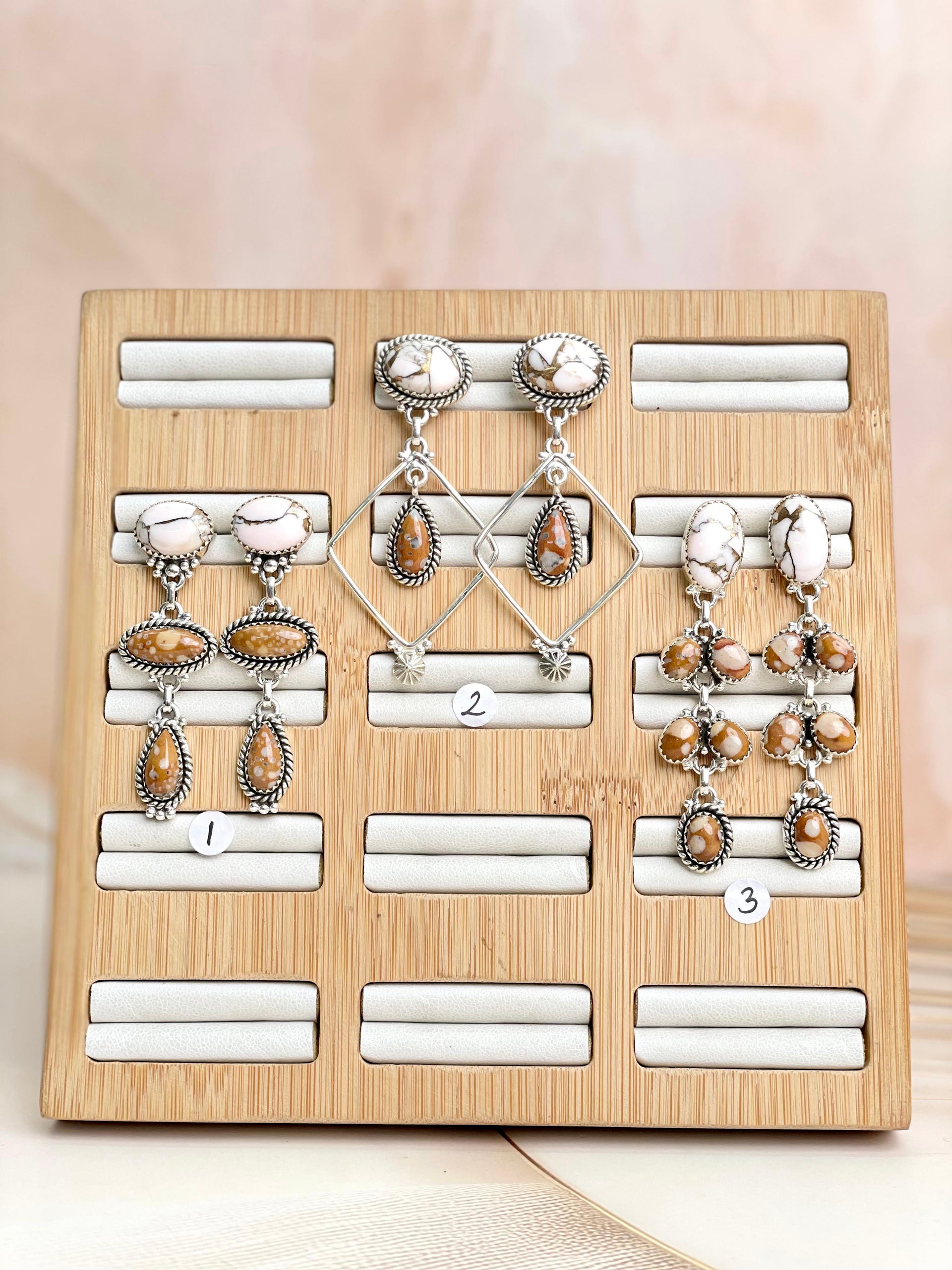 Angel Dahlia & Deer Fawn Earrings no4-Earrings-Krush Kandy, Women's Online Fashion Boutique Located in Phoenix, Arizona (Scottsdale Area)