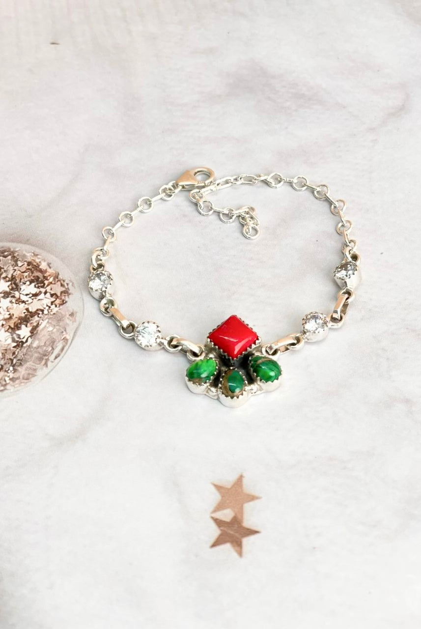 Christmas in Kandyland CZ & Cluster Bracelet-Bracelets-Krush Kandy, Women's Online Fashion Boutique Located in Phoenix, Arizona (Scottsdale Area)