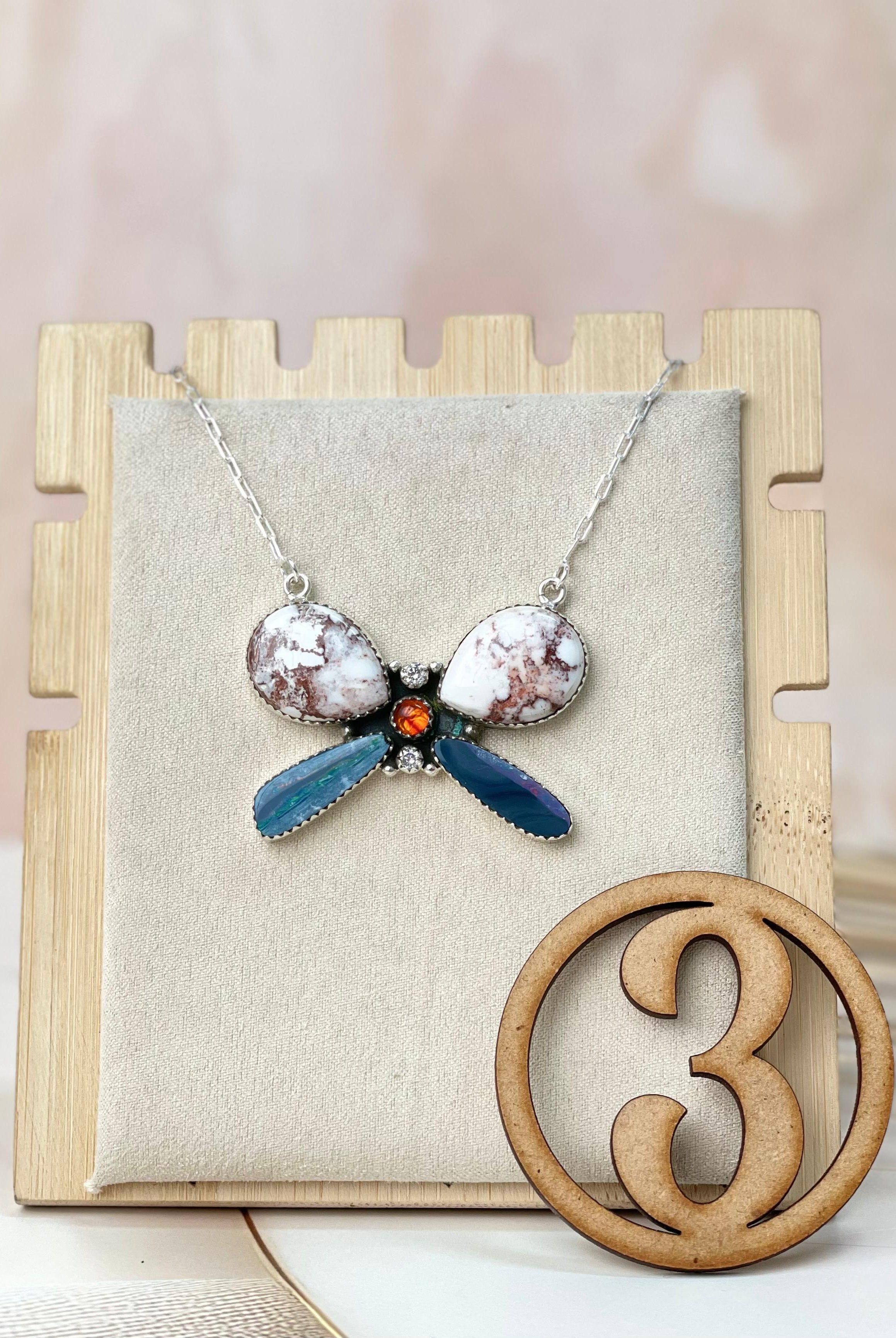 Australian Opal & Amber Necklace sno 54-Necklaces-Krush Kandy, Women's Online Fashion Boutique Located in Phoenix, Arizona (Scottsdale Area)
