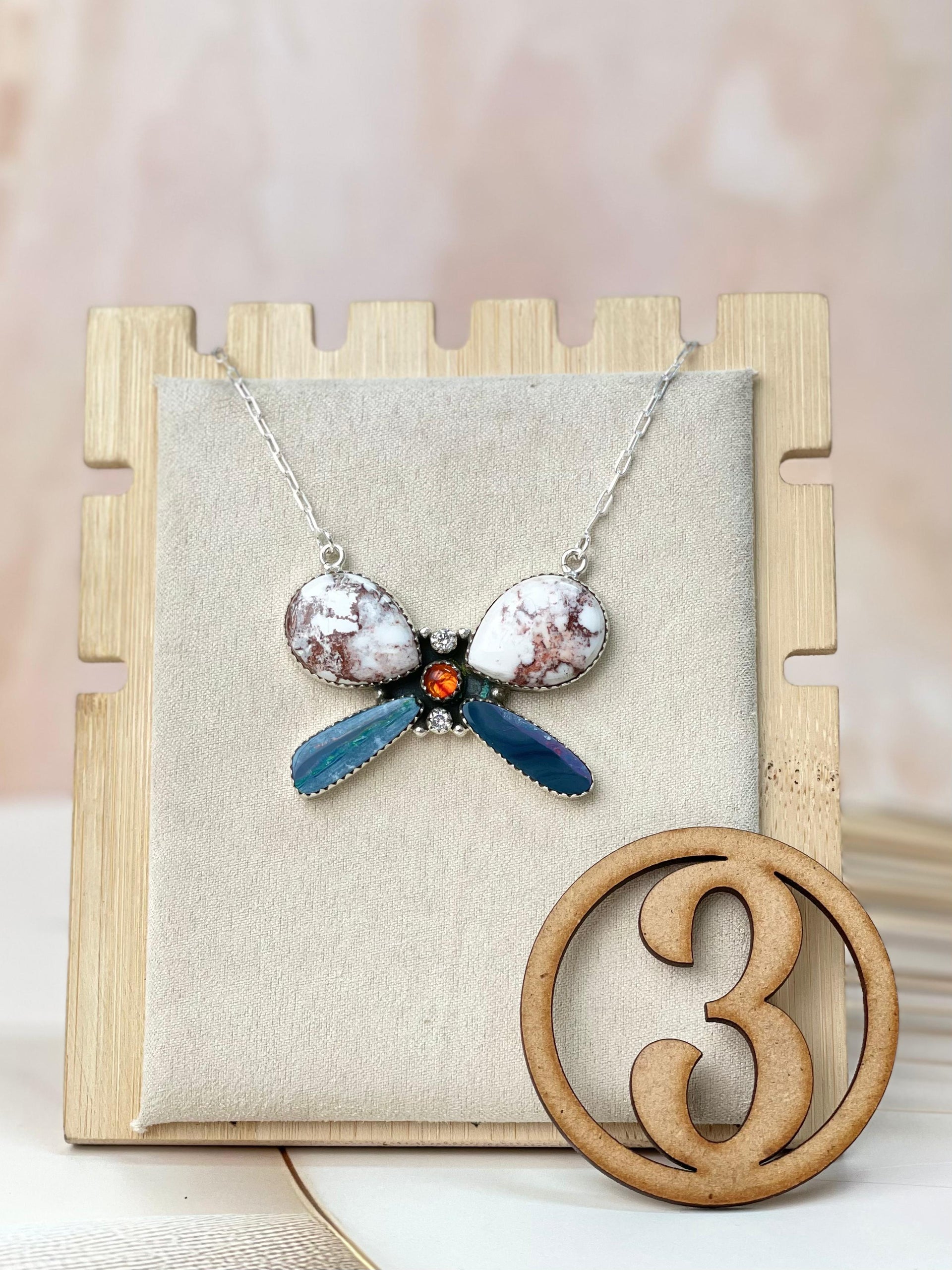 Australian Opal & Amber Necklace sno 54-Necklaces-Krush Kandy, Women's Online Fashion Boutique Located in Phoenix, Arizona (Scottsdale Area)