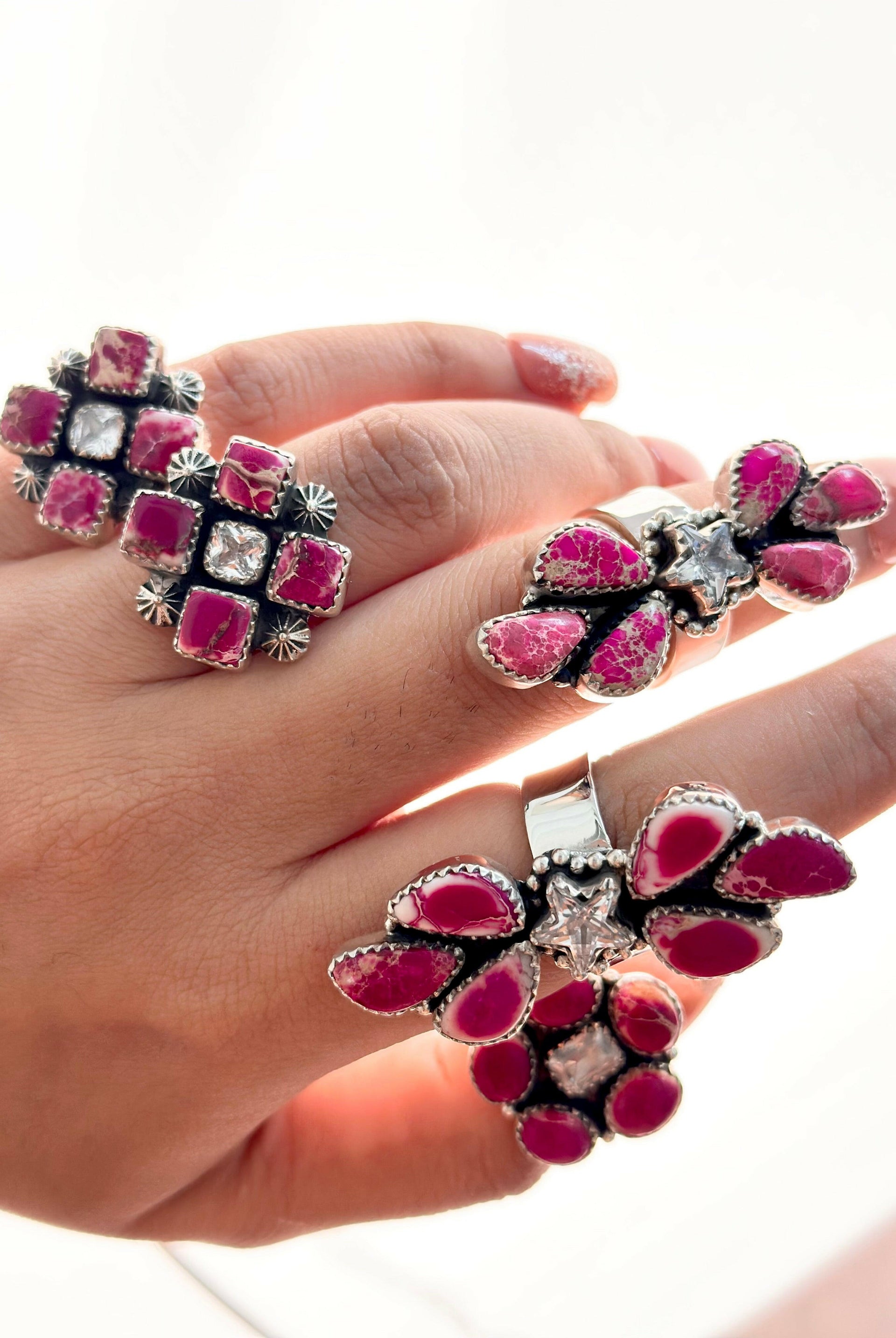 Desert Jasper Square Conch Ring-Rings-Krush Kandy, Women's Online Fashion Boutique Located in Phoenix, Arizona (Scottsdale Area)