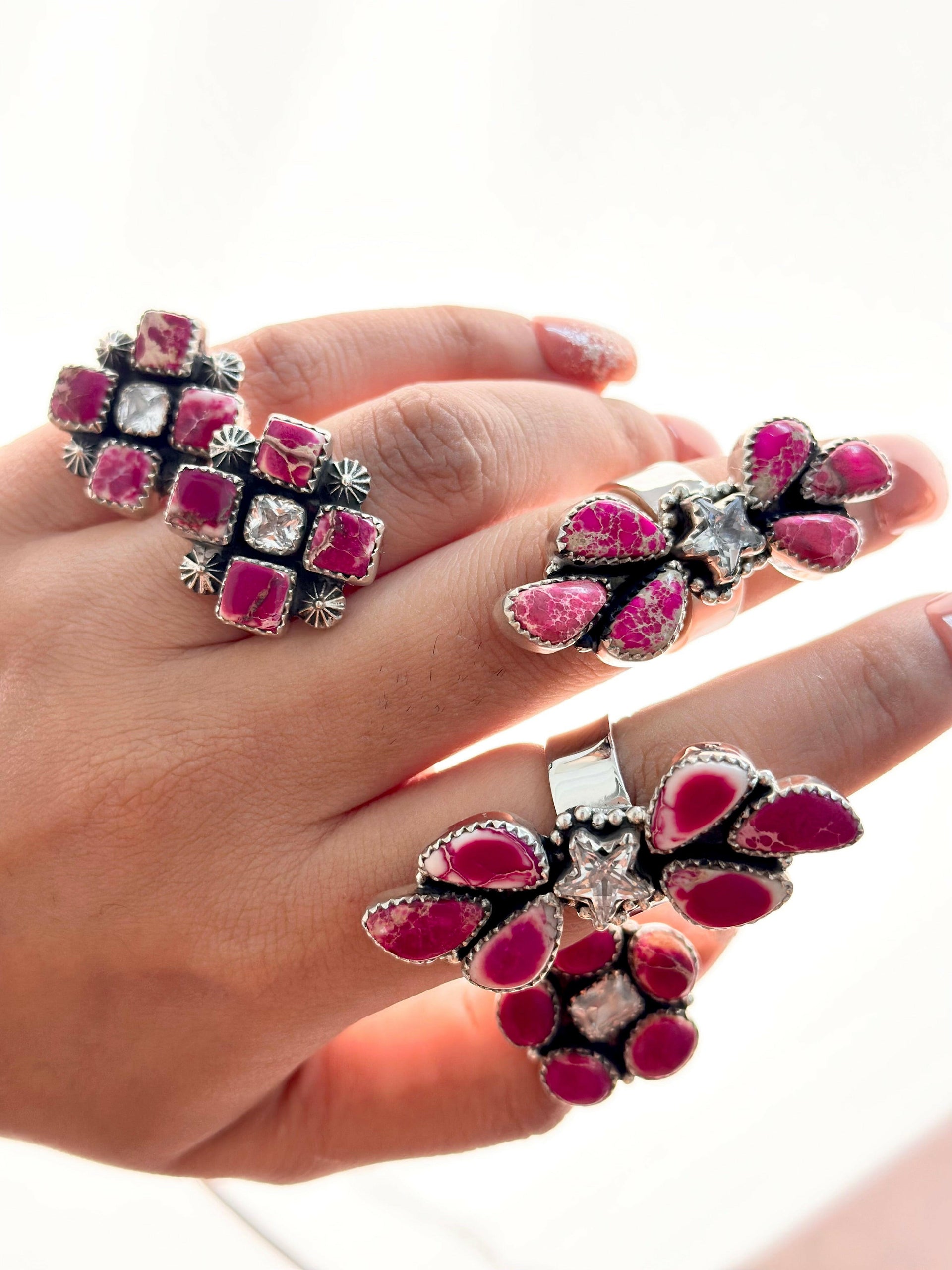 Desert Jasper Square Conch Ring-Rings-Krush Kandy, Women's Online Fashion Boutique Located in Phoenix, Arizona (Scottsdale Area)