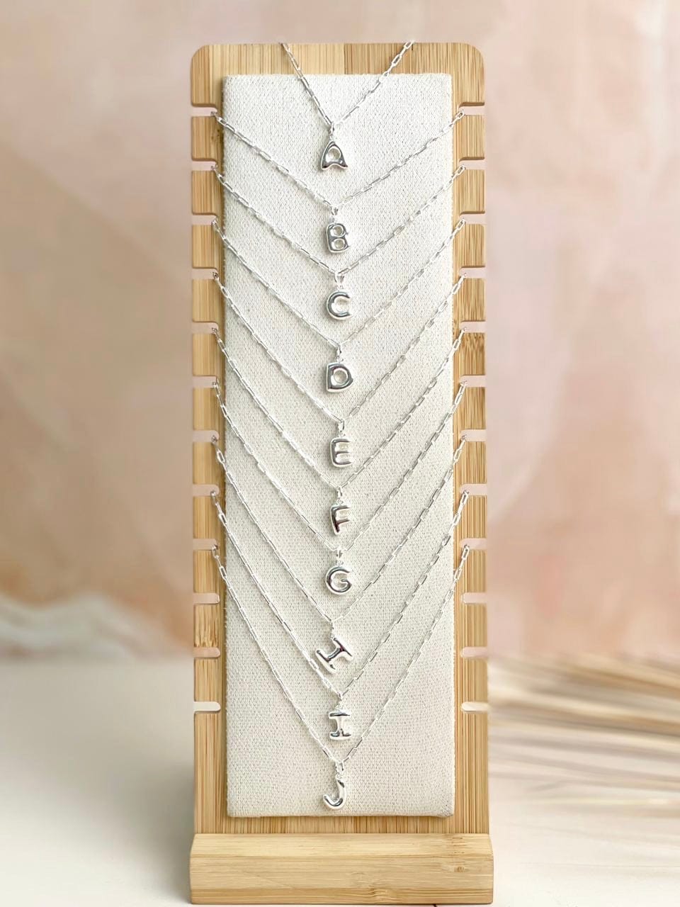 Bubble Initials Sterling Silver Necklace-Necklaces-Krush Kandy, Women's Online Fashion Boutique Located in Phoenix, Arizona (Scottsdale Area)