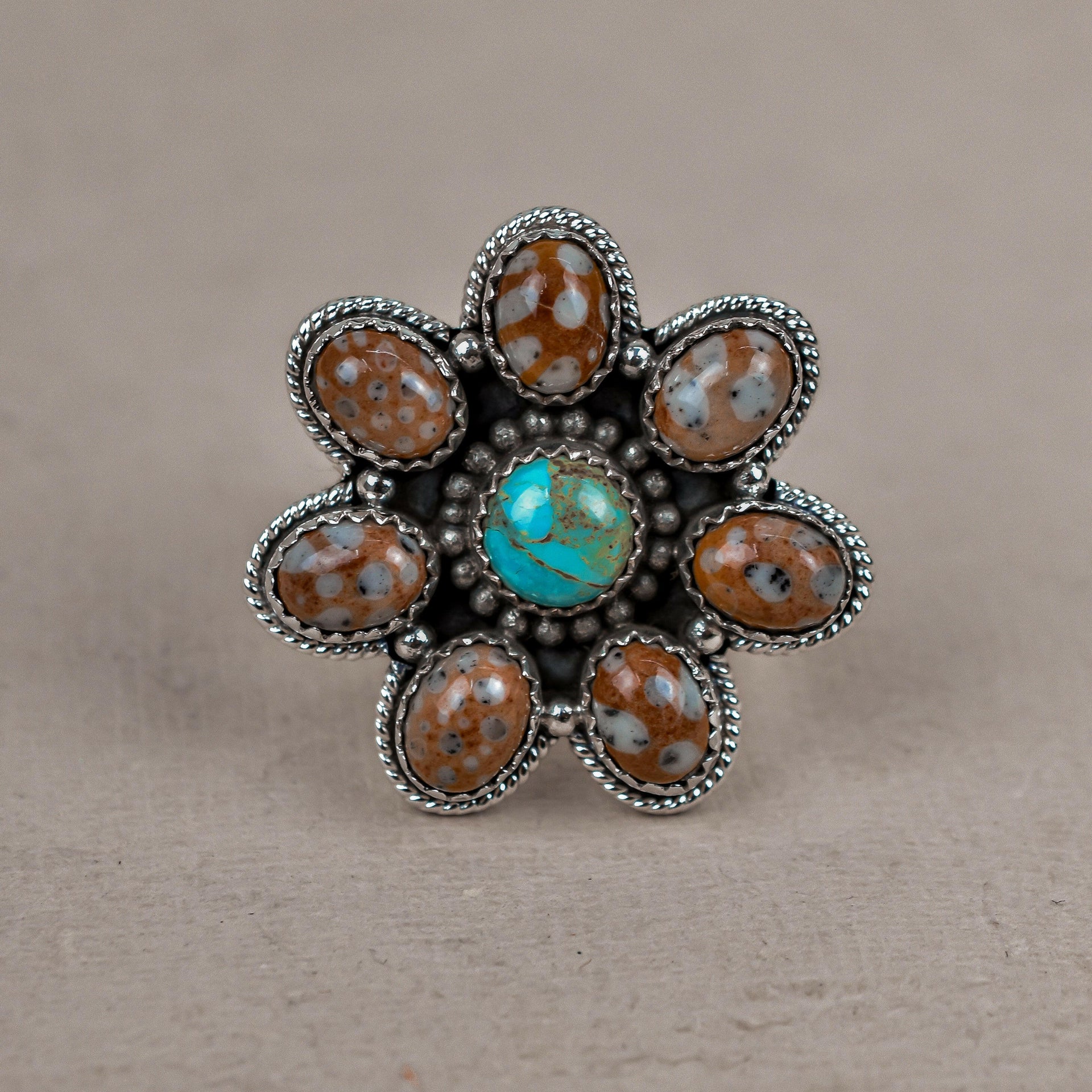 Bambi With Turquoise Ring-Cluster Rings-Krush Kandy, Women's Online Fashion Boutique Located in Phoenix, Arizona (Scottsdale Area)