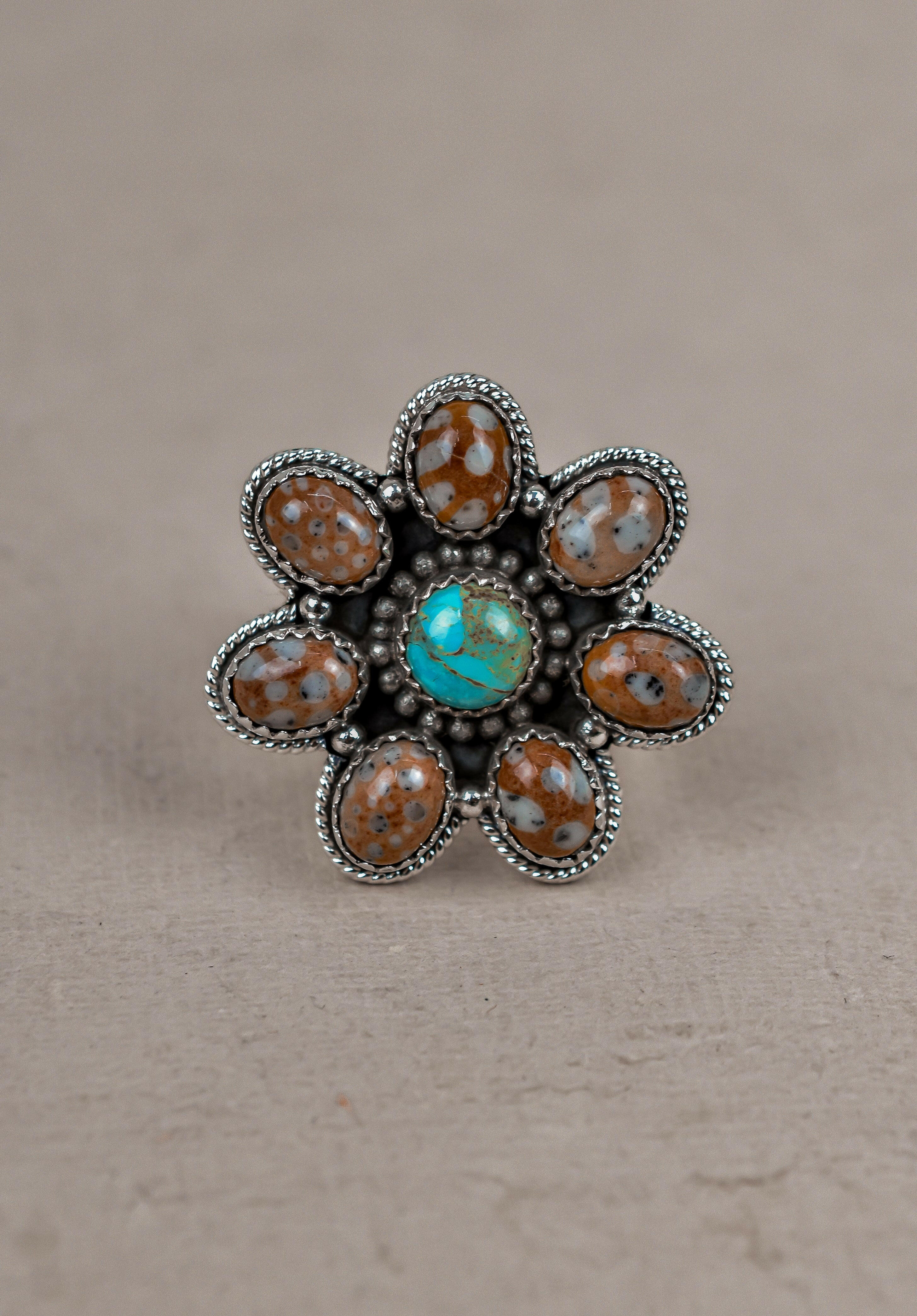 Bambi With Turquoise Ring-Cluster Rings-Krush Kandy, Women's Online Fashion Boutique Located in Phoenix, Arizona (Scottsdale Area)